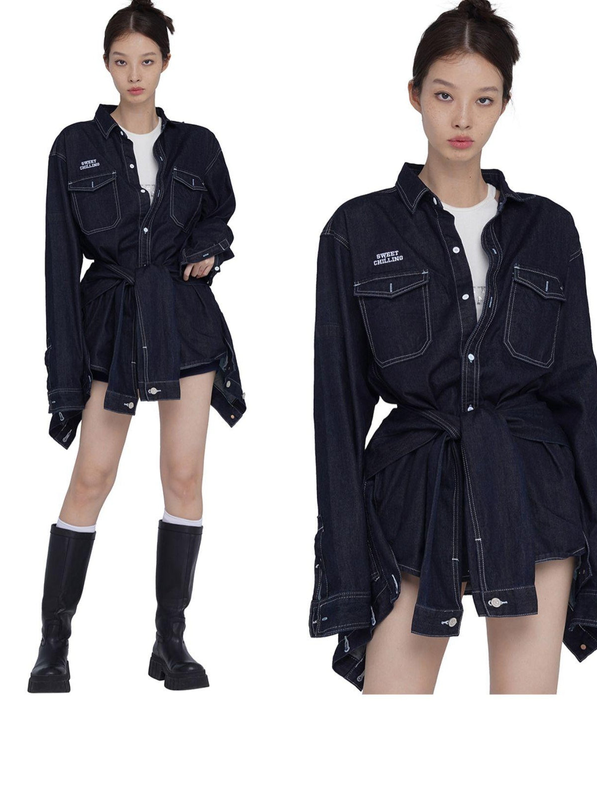 SweetChilling Remake Decorative Denim Women&