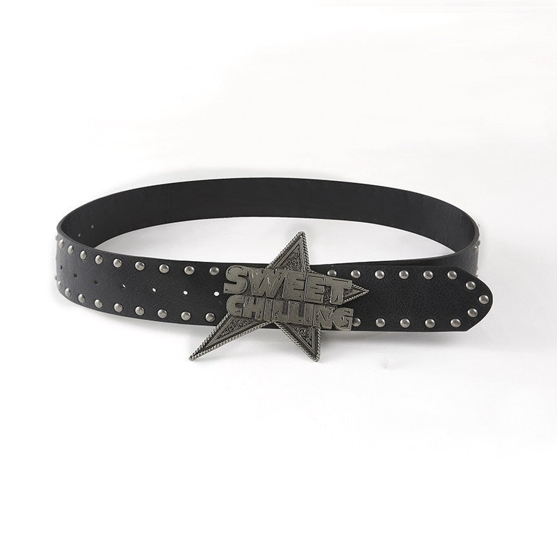 SweetChilling Rock Star Logo Studded Women&