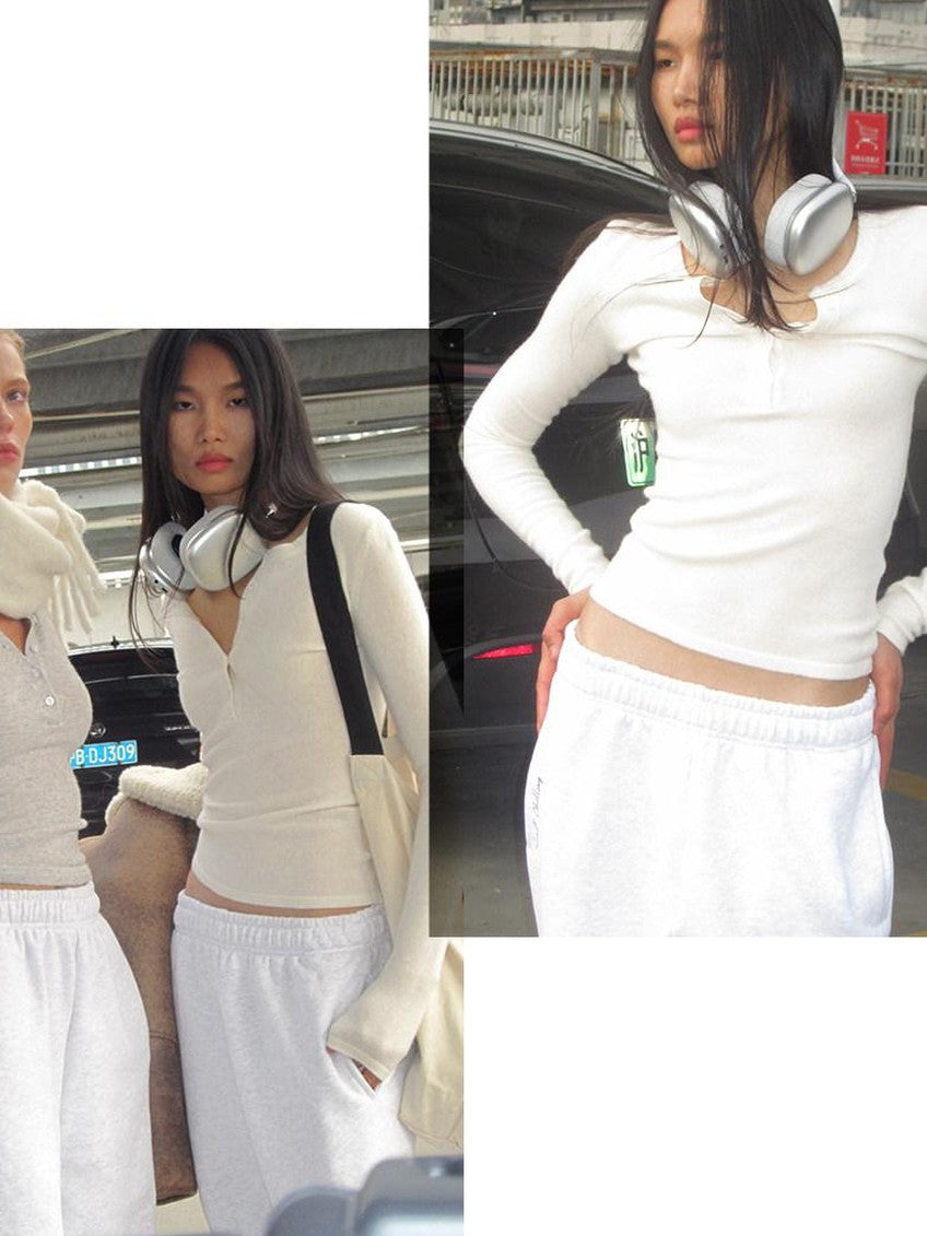 SweetChilling Skin Friendly Waist Cinch Mid Length Long Sleeve Women&