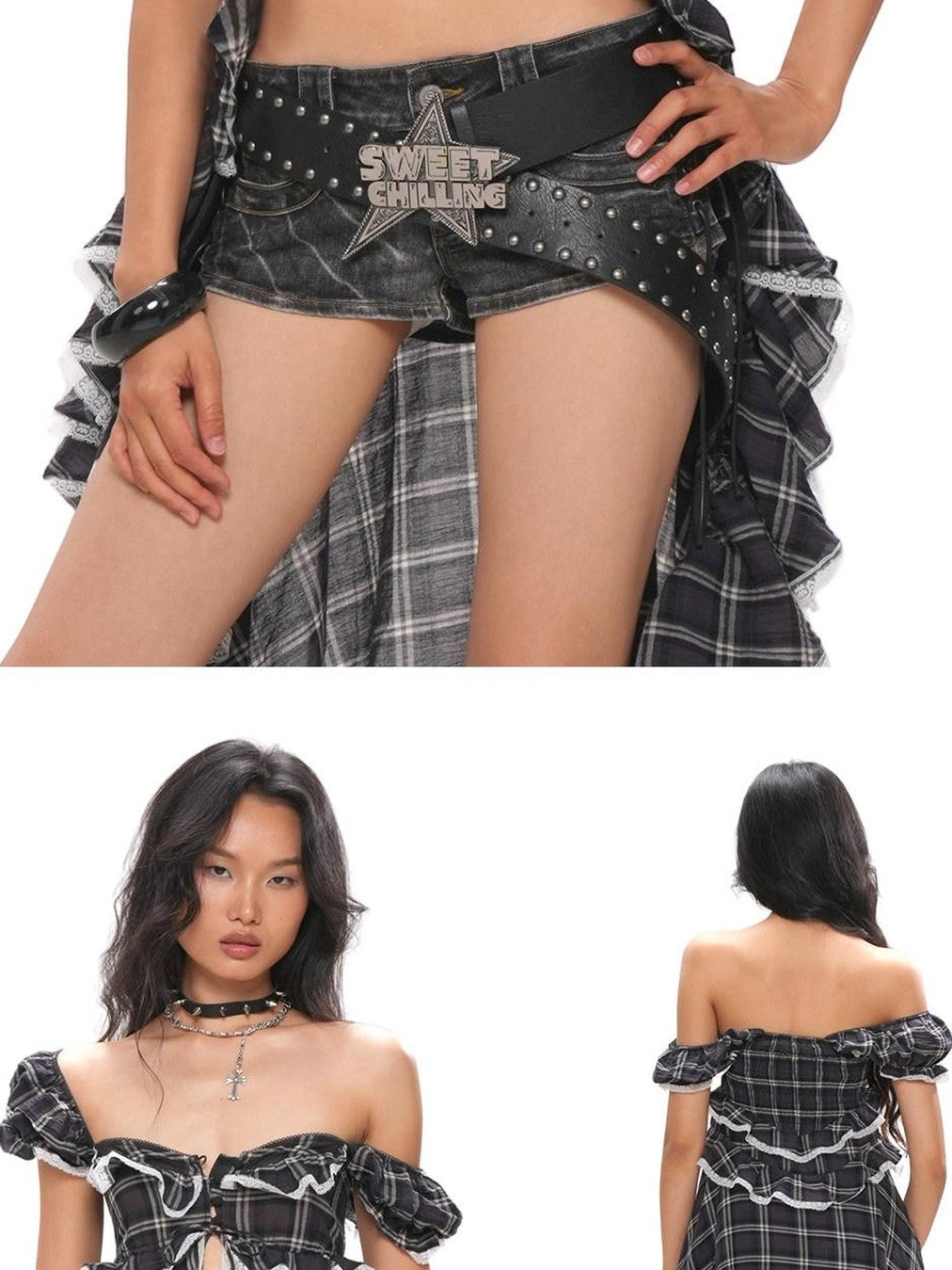 SweetChilling Tiered Lace Ruffle Sleeveless Women&