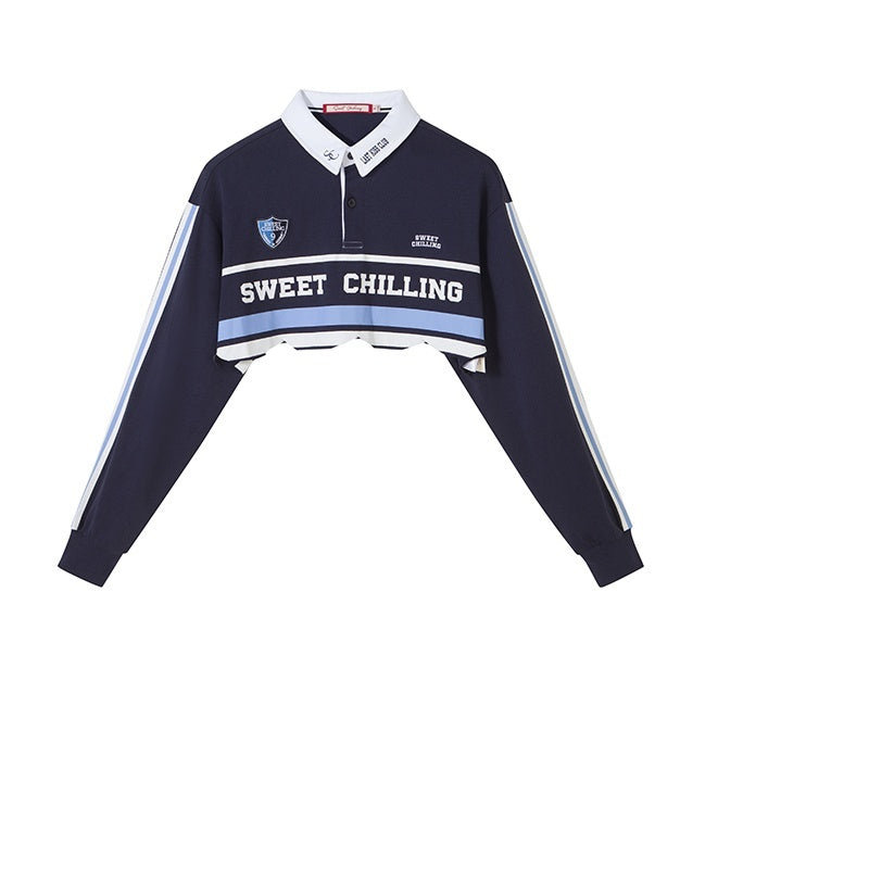 SweetChilling_Vintage_Distressed_Long_Sleeve_Cotton_Polo_Top_Women&