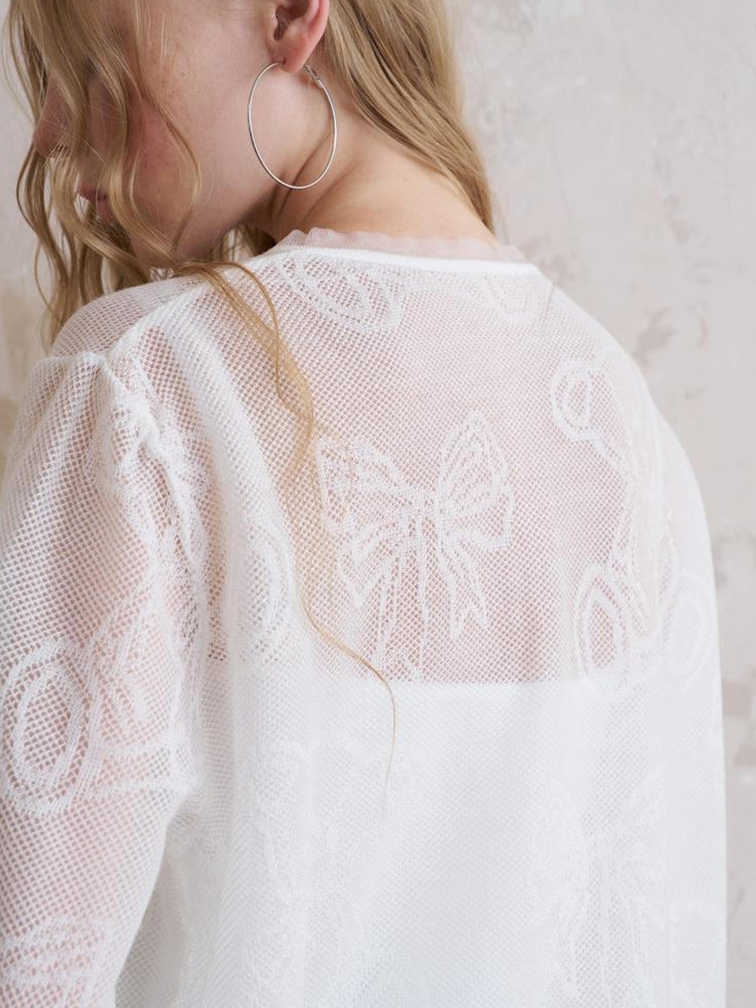 DIDDI MODA Sweet Bow Bear Henley Knit Top