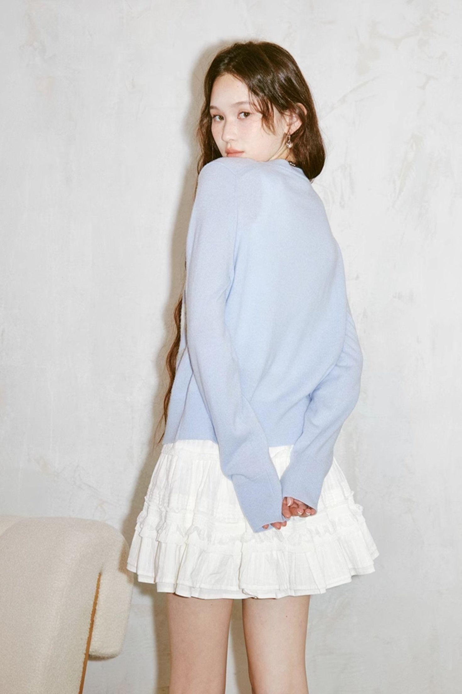 DIDDI MODA Sweet Bunny Cherry Knit Cardigan