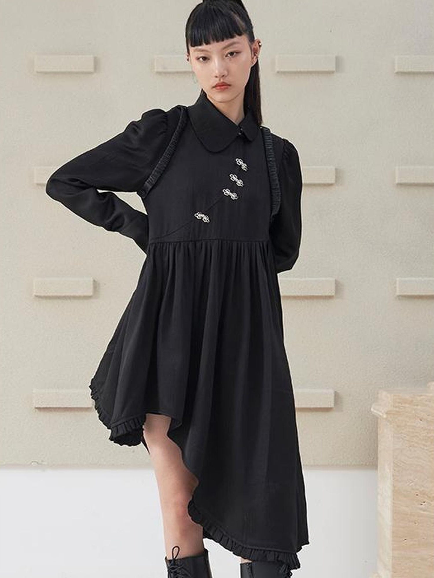 DIDDI MODA Sweet Cool Asymmetrical Cheongsam Dress