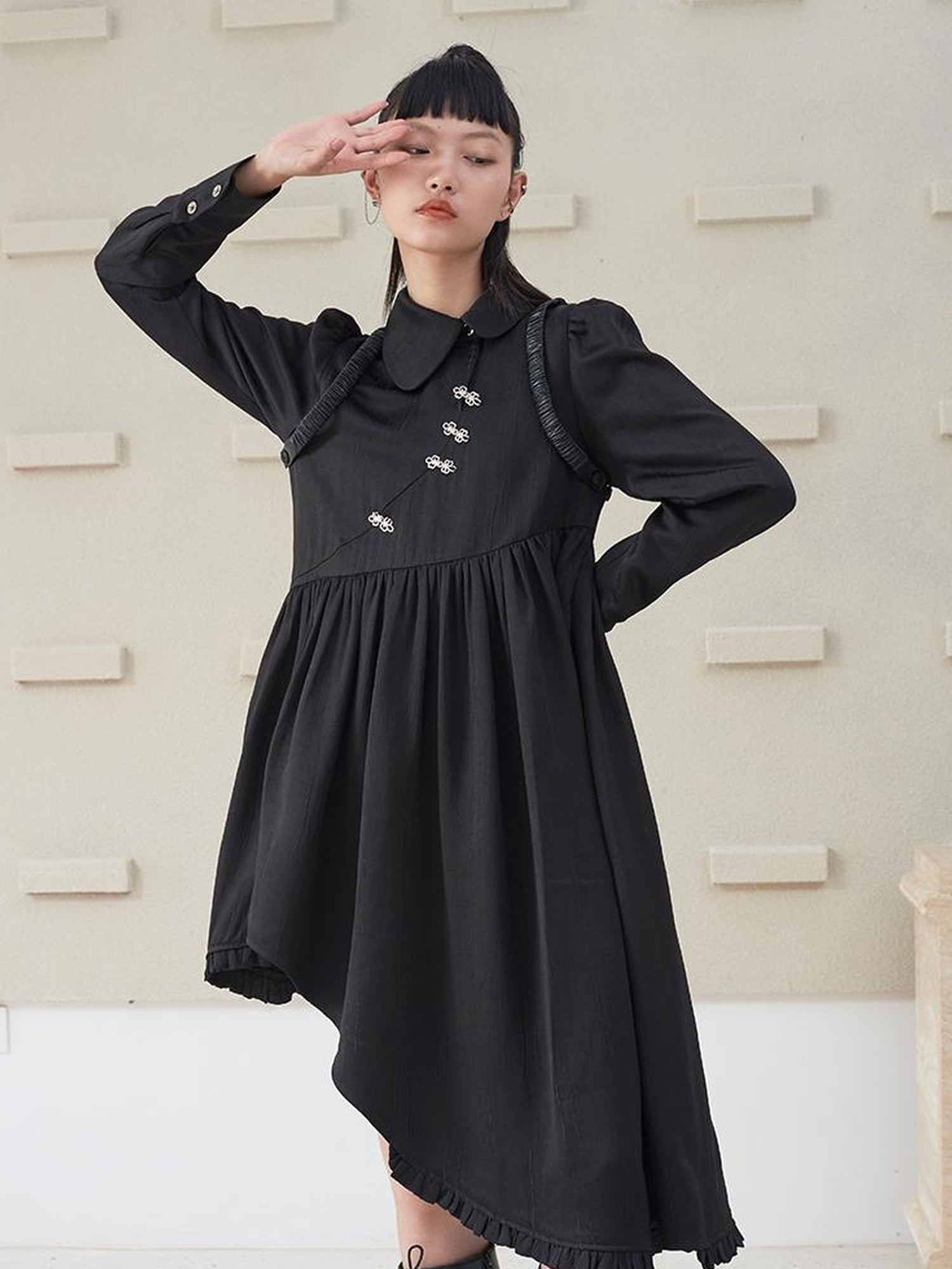 DIDDI MODA Sweet Cool Asymmetrical Cheongsam Dress