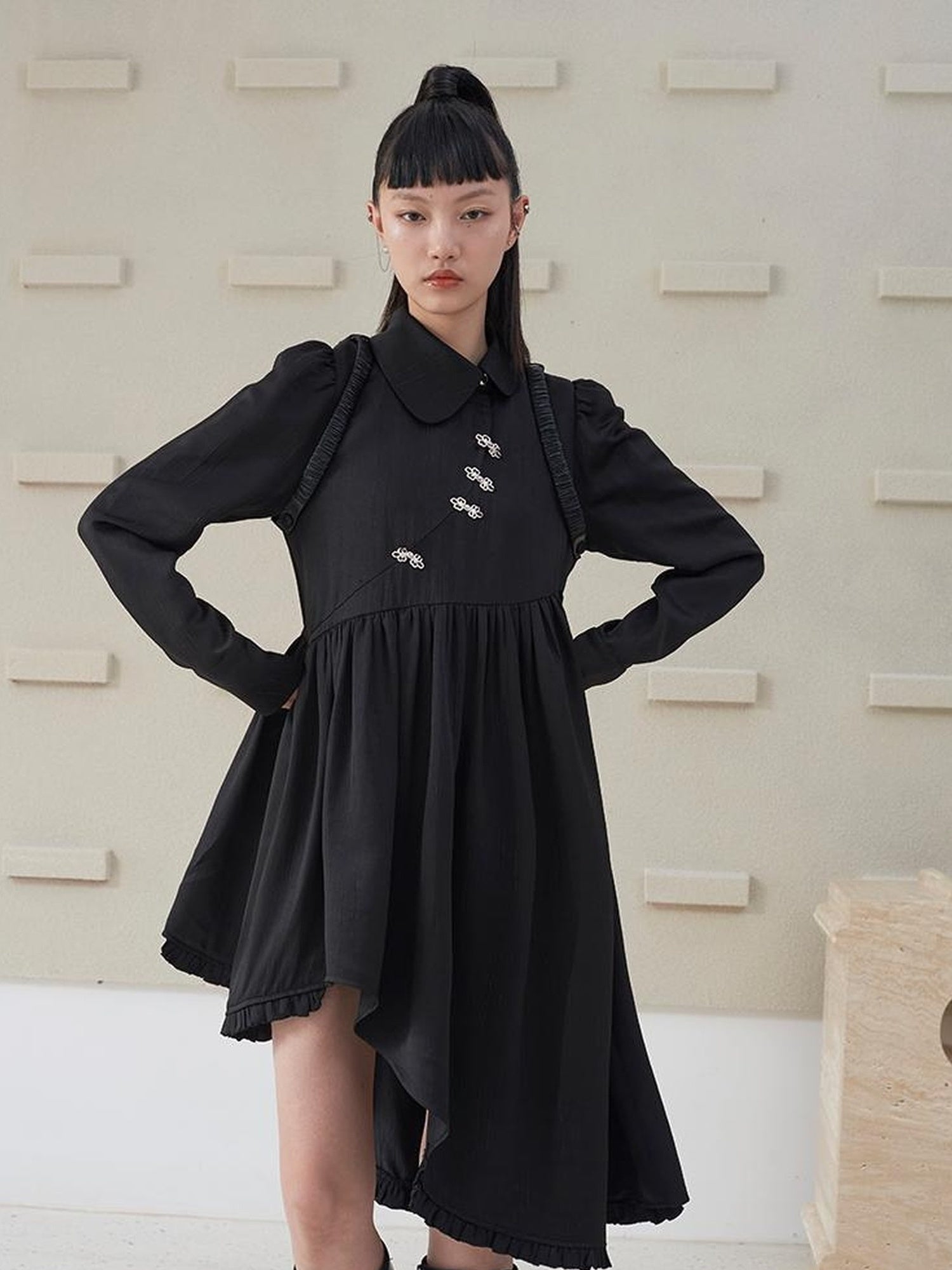 DIDDI MODA Sweet Cool Asymmetrical Cheongsam Dress