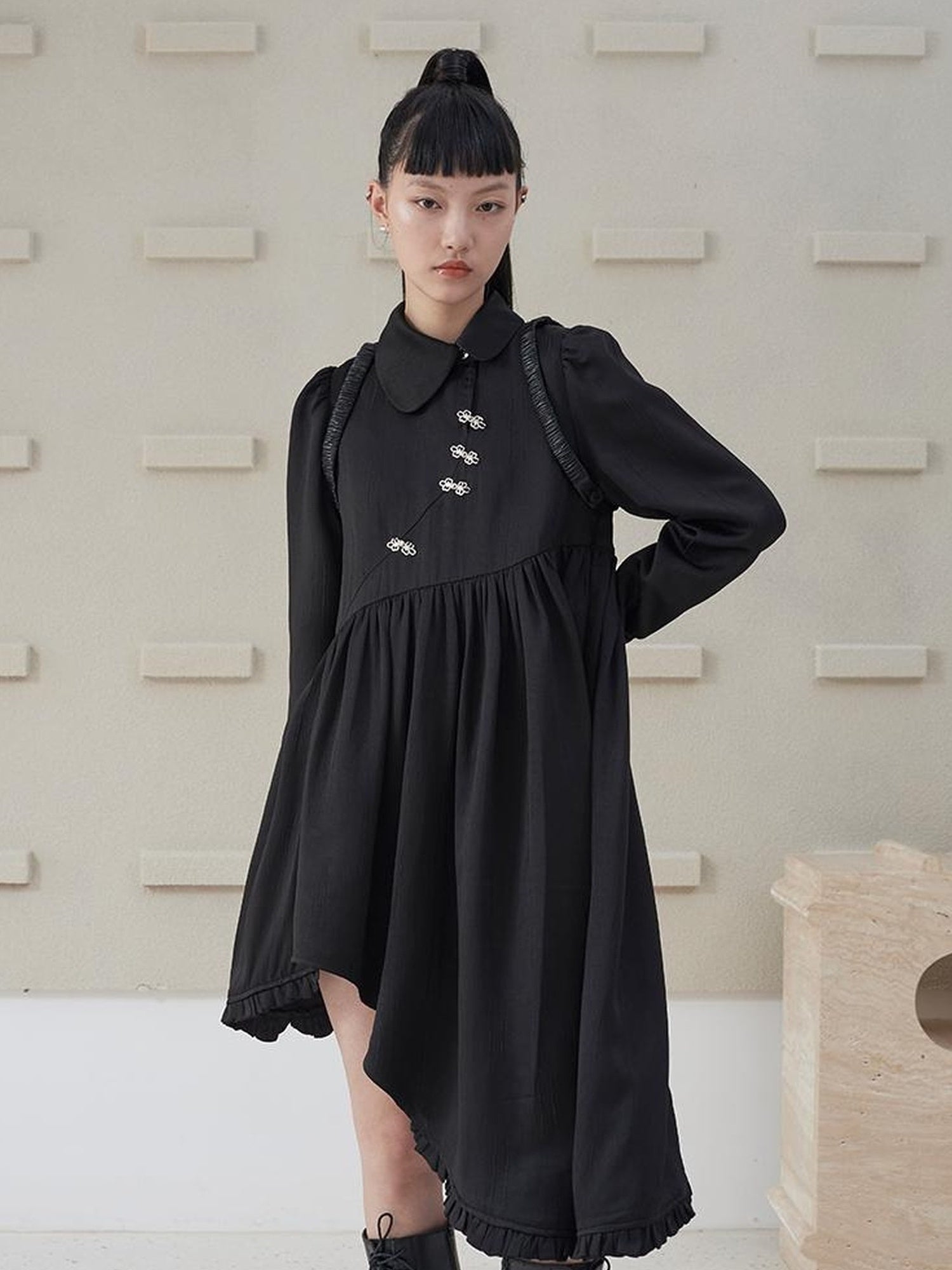 DIDDI MODA Sweet Cool Asymmetrical Cheongsam Dress