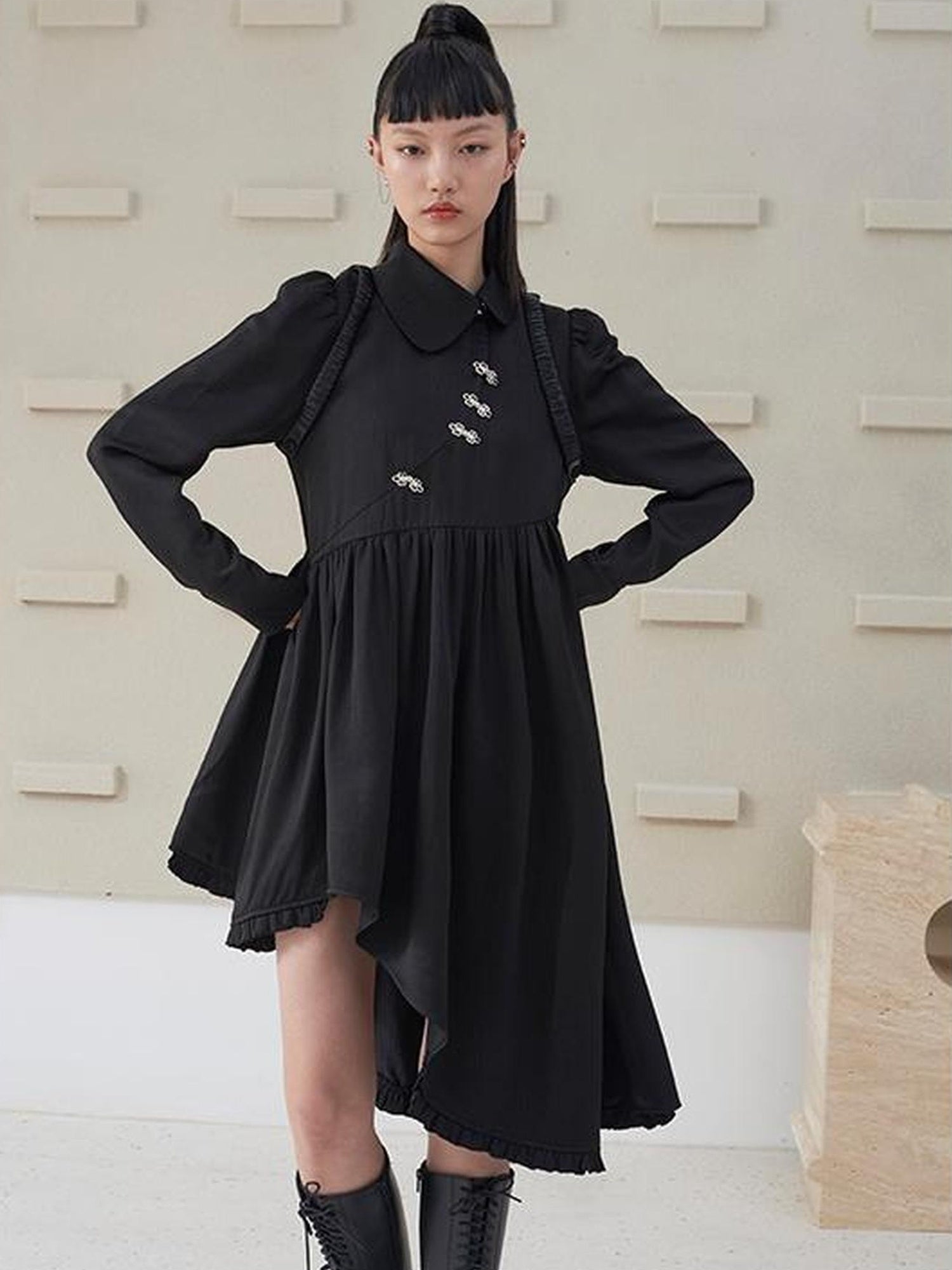 DIDDI MODA Sweet Cool Asymmetrical Cheongsam Dress