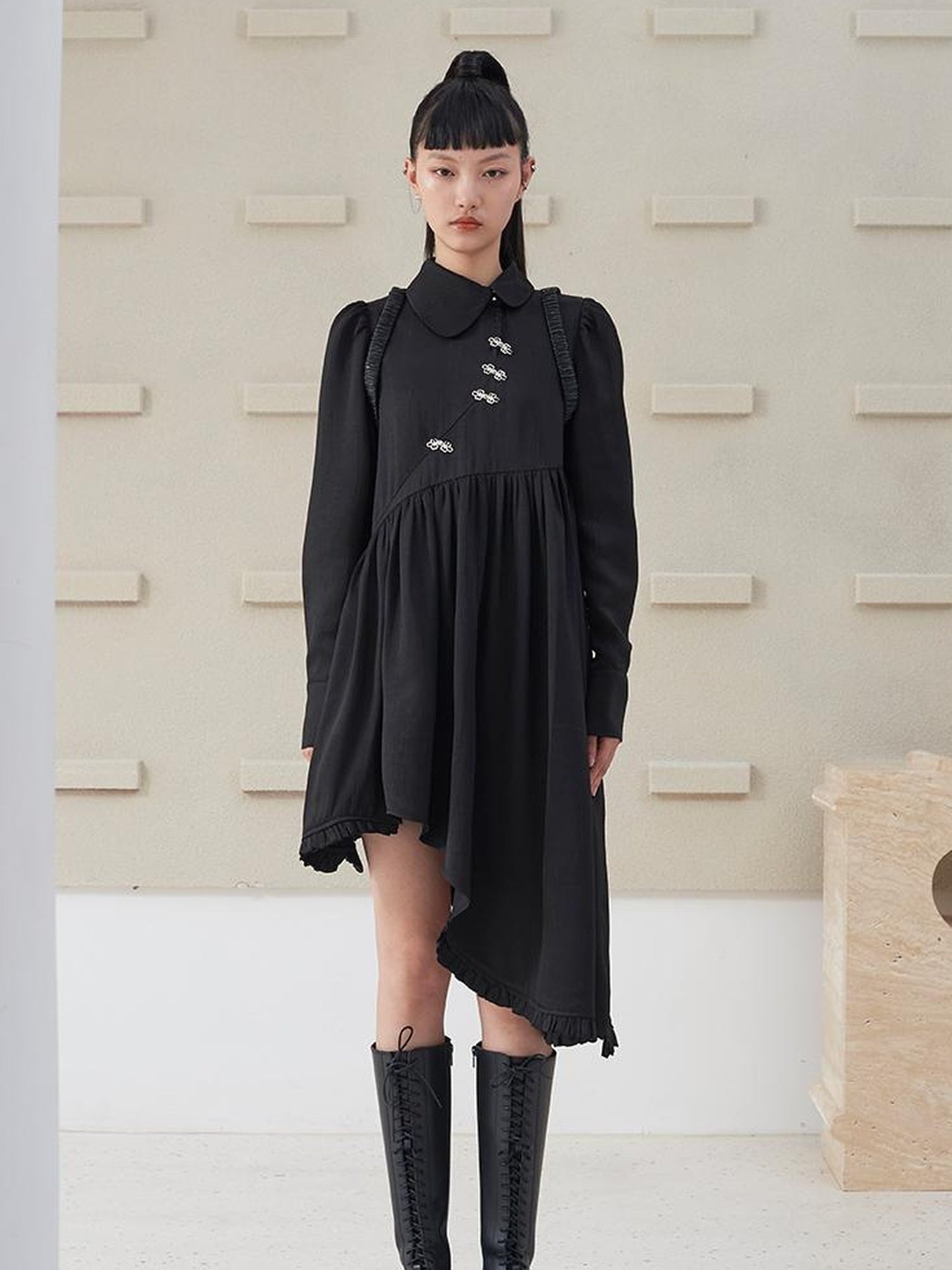 DIDDI MODA Sweet Cool Asymmetrical Cheongsam Dress