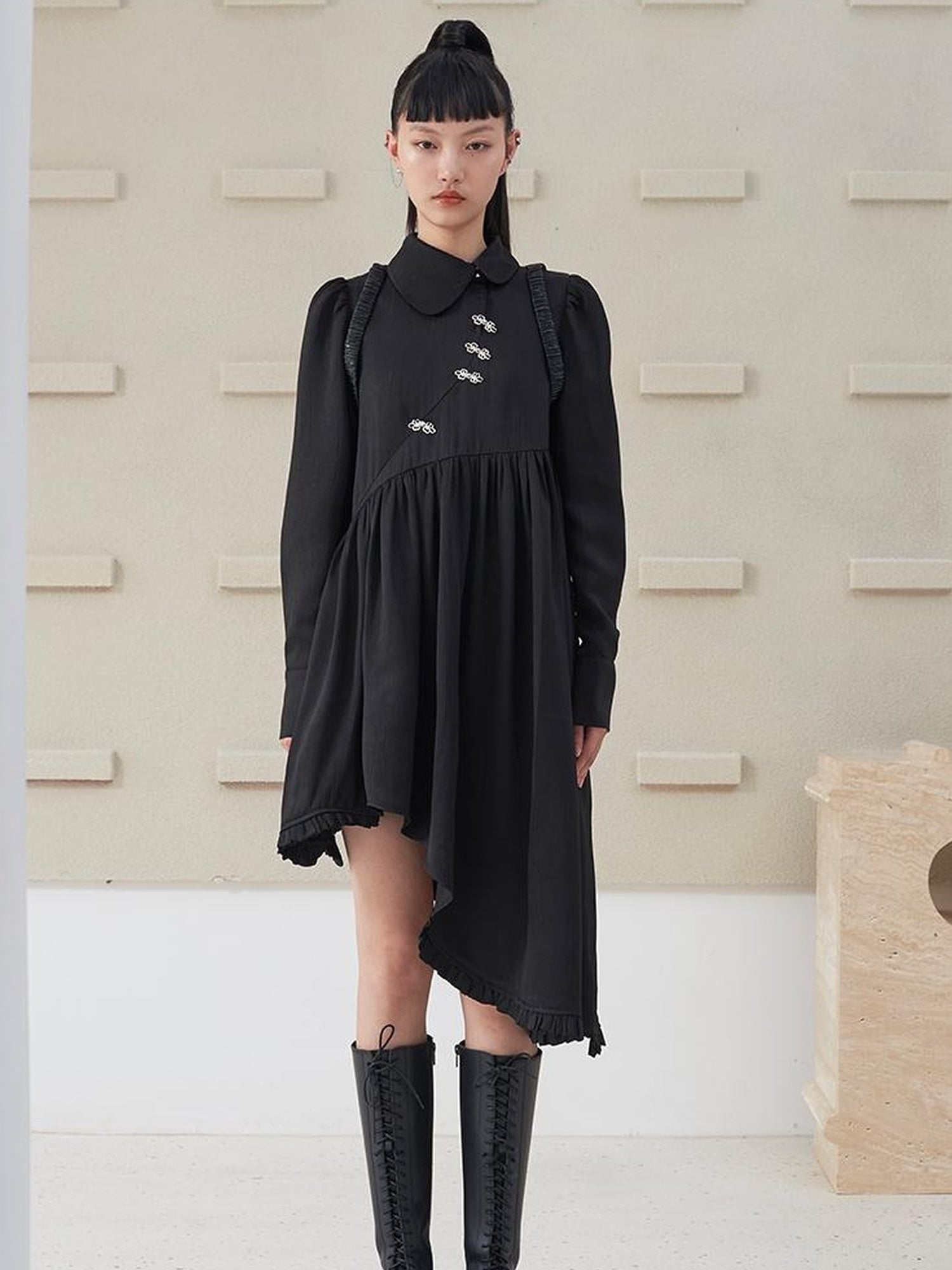 DIDDI MODA Sweet Cool Asymmetrical Cheongsam Dress