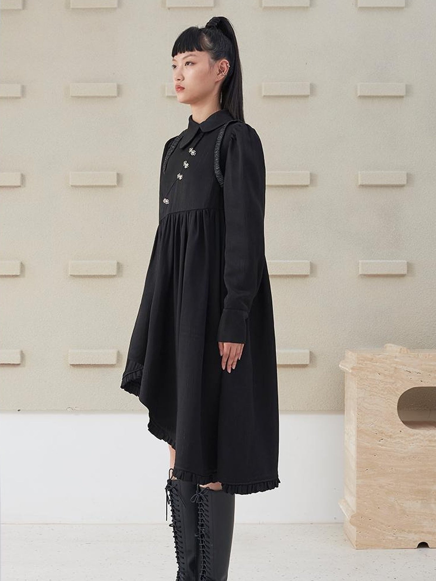 DIDDI MODA Sweet Cool Asymmetrical Cheongsam Dress