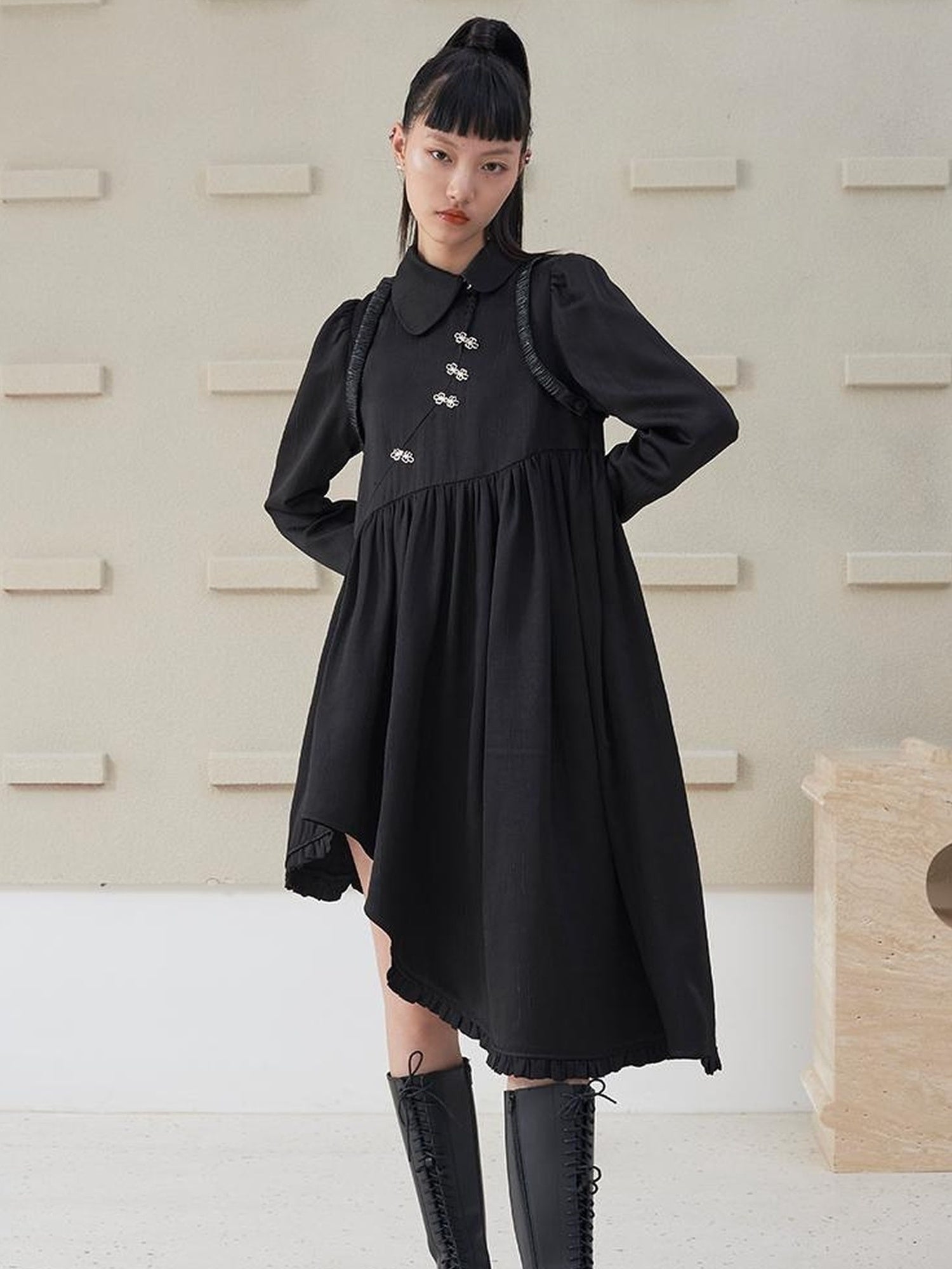 DIDDI MODA Sweet Cool Asymmetrical Cheongsam Dress