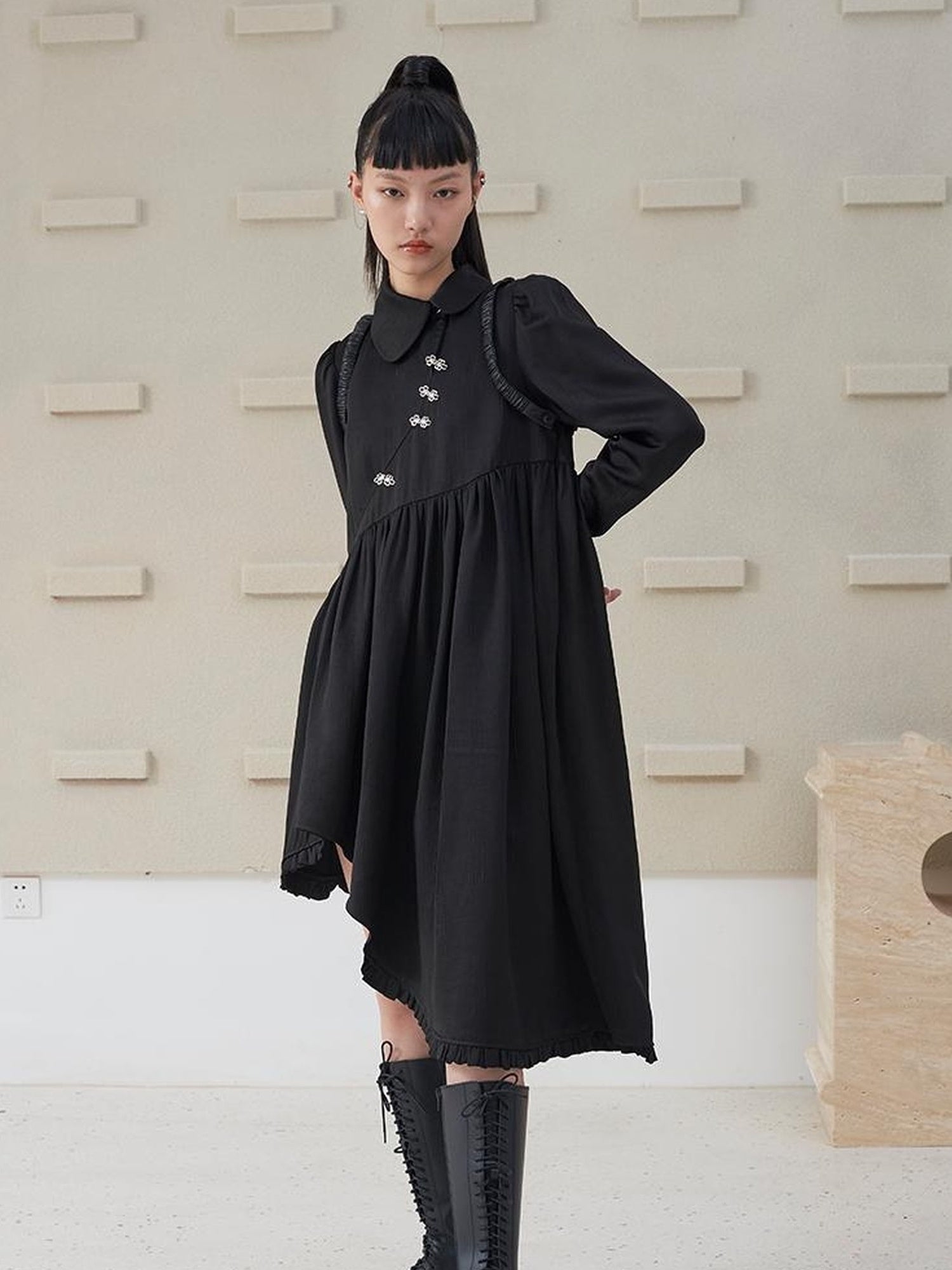 DIDDI MODA Sweet Cool Asymmetrical Cheongsam Dress