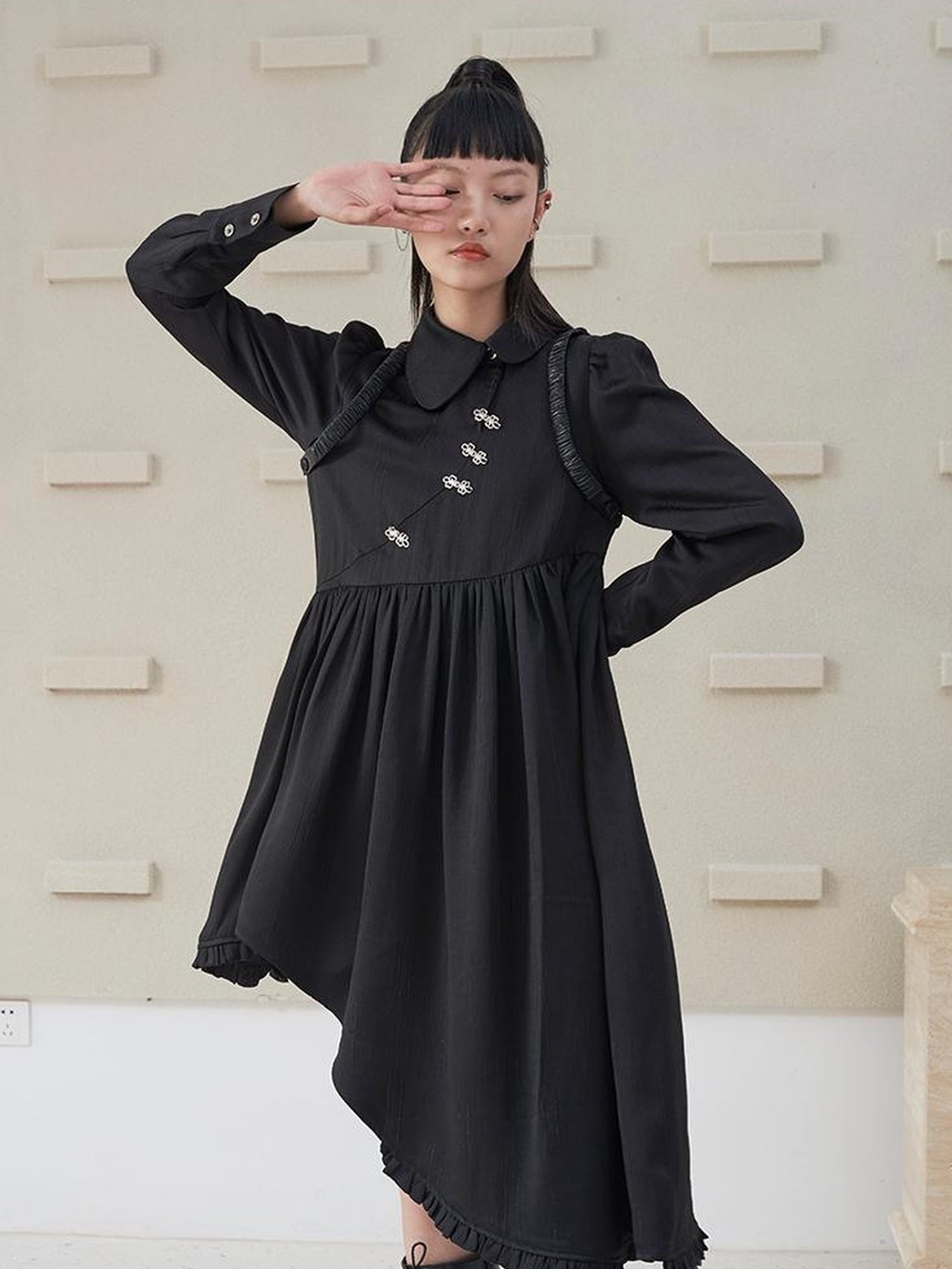 DIDDI MODA Sweet Cool Asymmetrical Cheongsam Dress