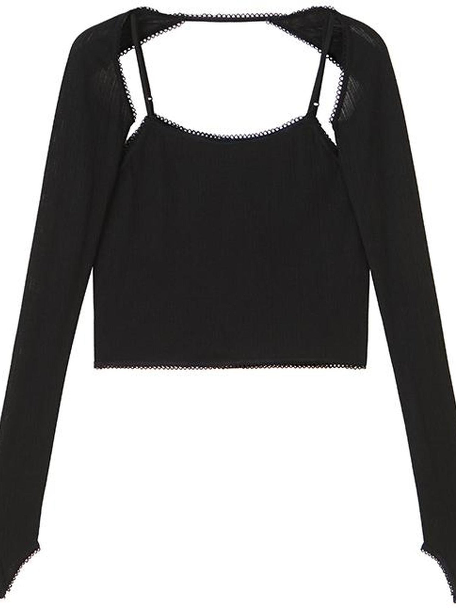 DIDDI MODA Sweet Cool Cutout Sleeve Cami Piece Set