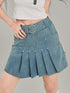 DIDDI MODA Sweet Cool Denim Pleat Skirt