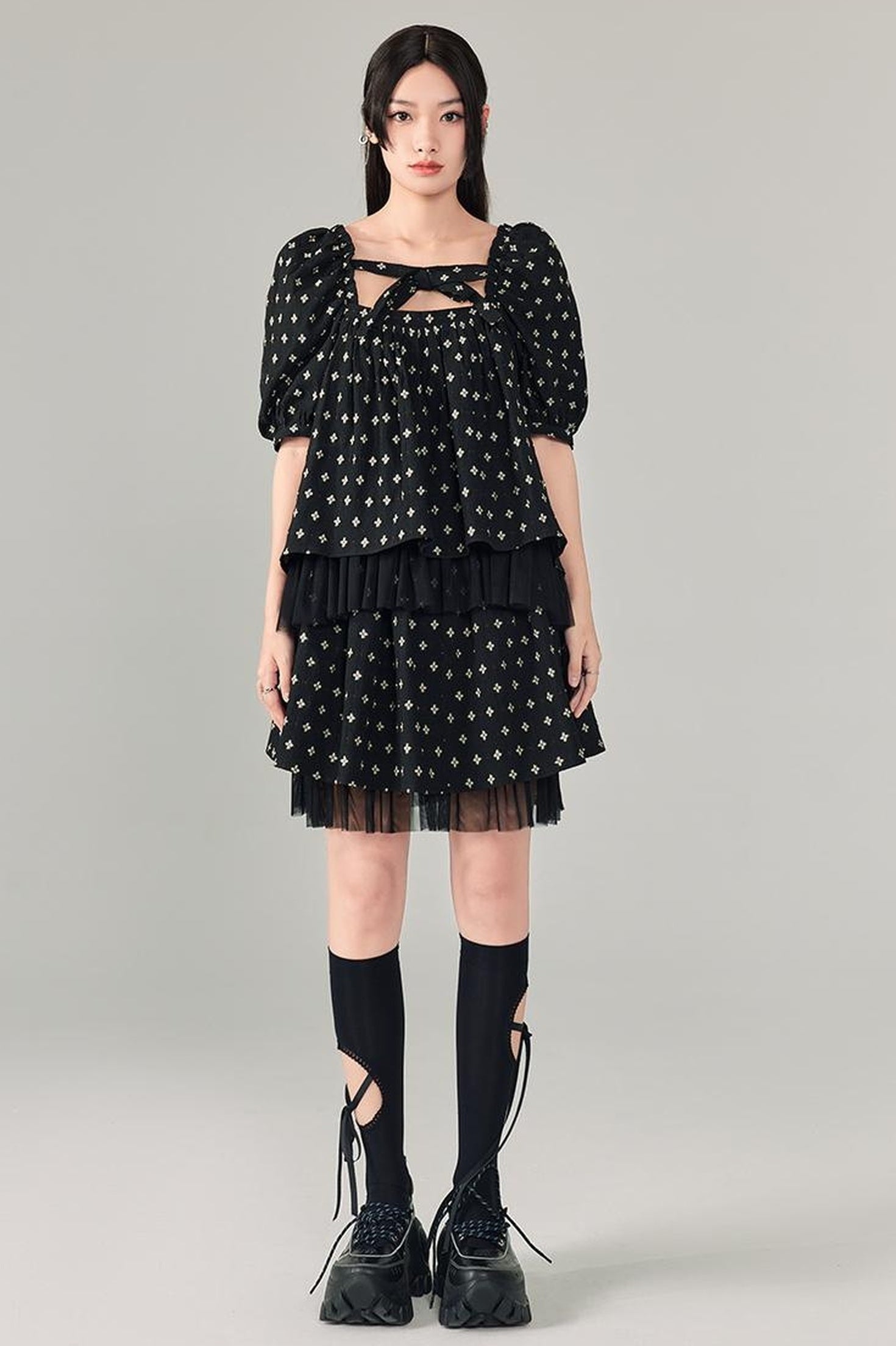 DIDDI MODA Sweet Salty Floral Square Neck Two Piece Set