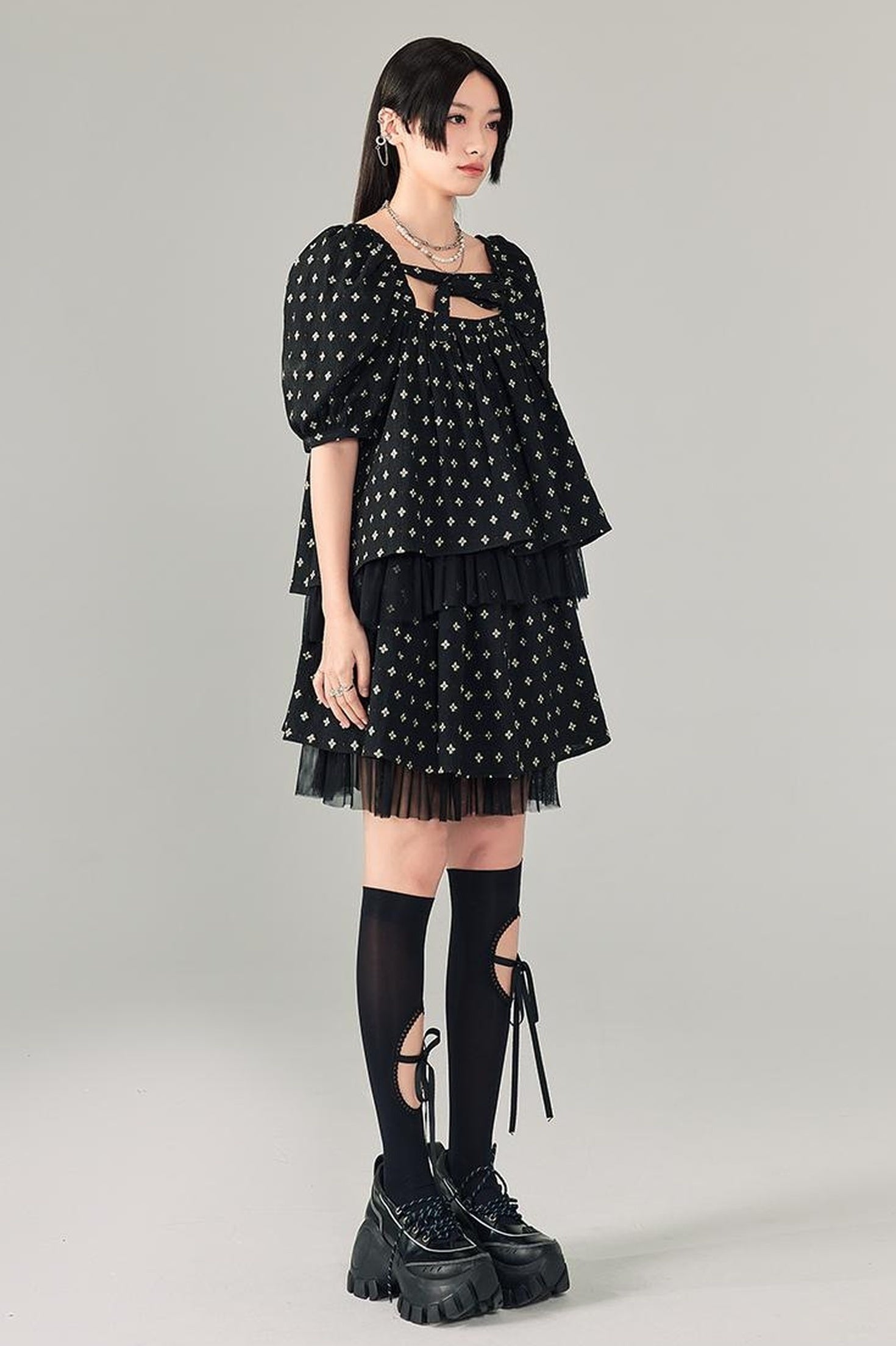 DIDDI MODA Sweet Salty Floral Square Neck Two Piece Set