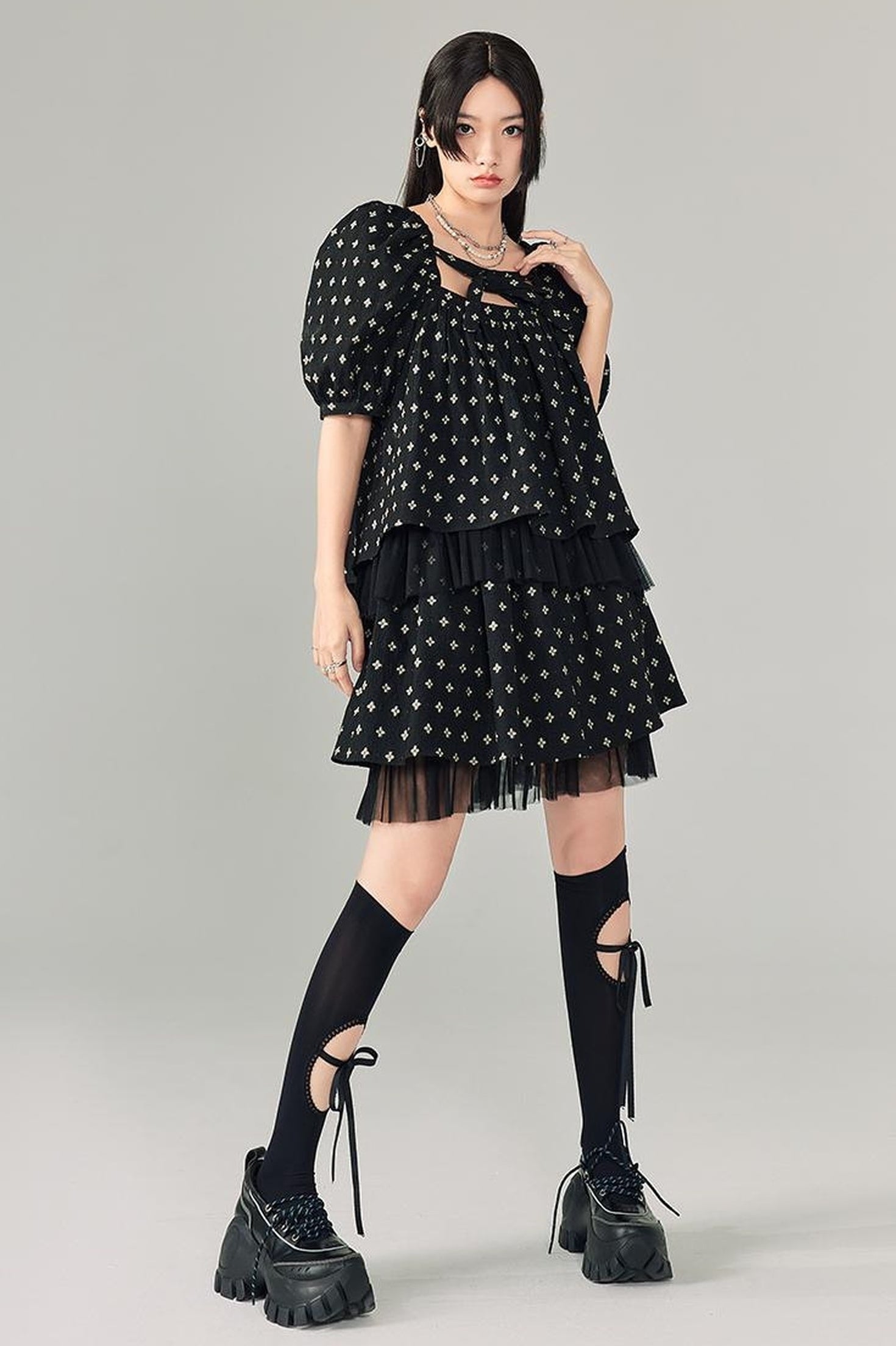 DIDDI MODA Sweet Salty Floral Square Neck Two Piece Set