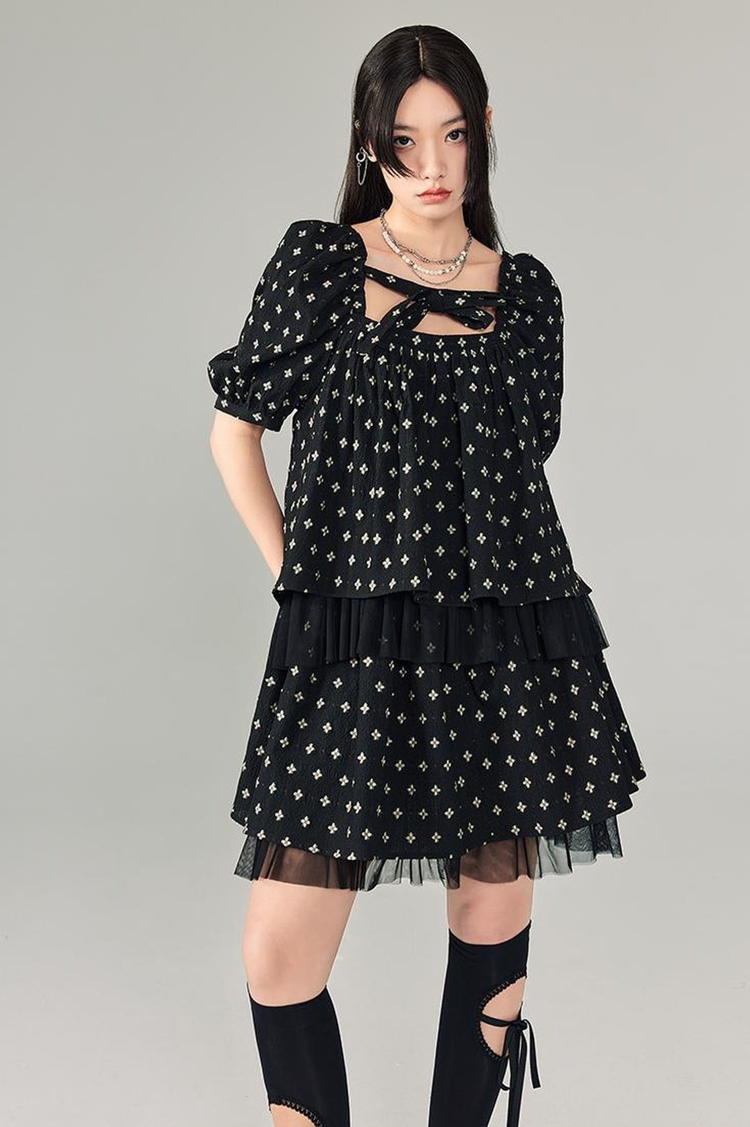 DIDDI MODA Sweet Salty Floral Square Neck Two Piece Set