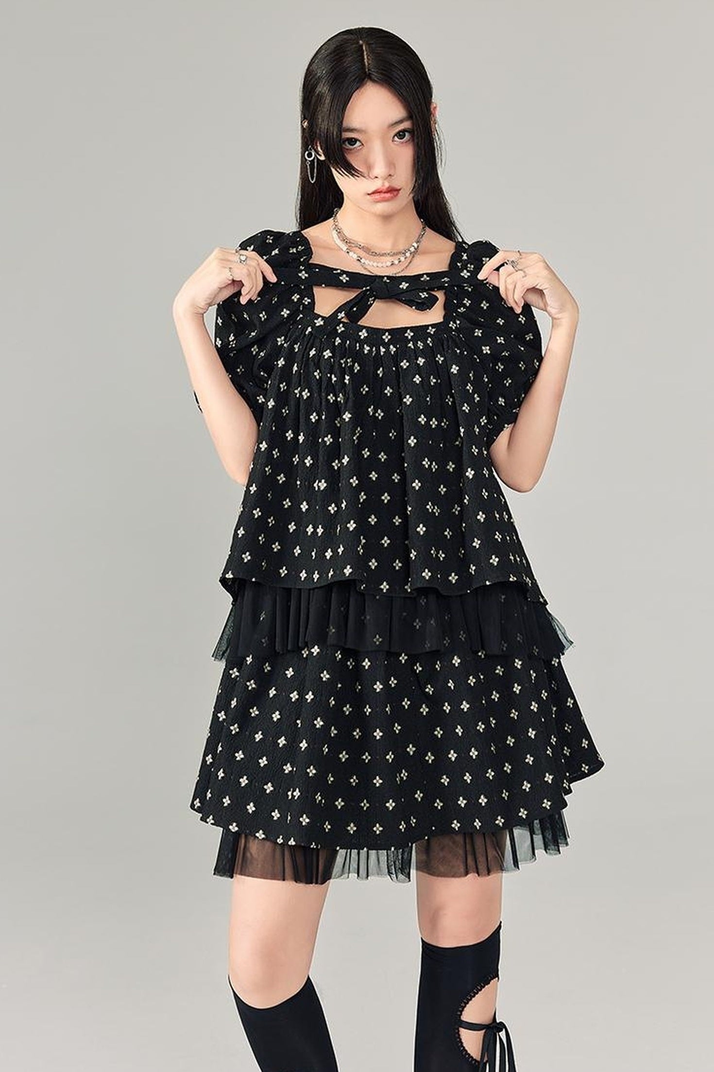 DIDDI MODA Sweet Salty Floral Square Neck Two Piece Set