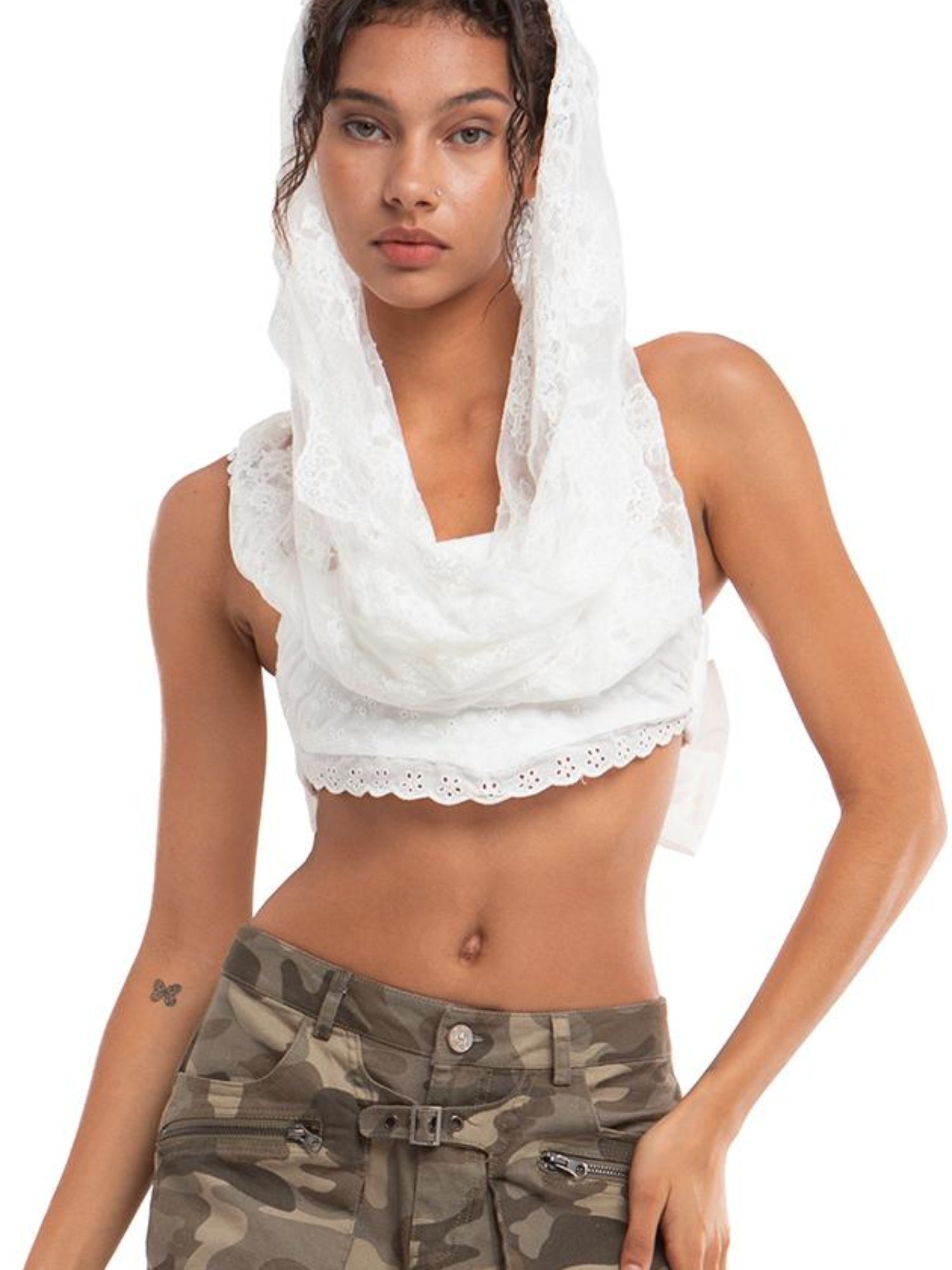 SweetChilling Sweet Sexy Embroidered Stretch Bandeau Top