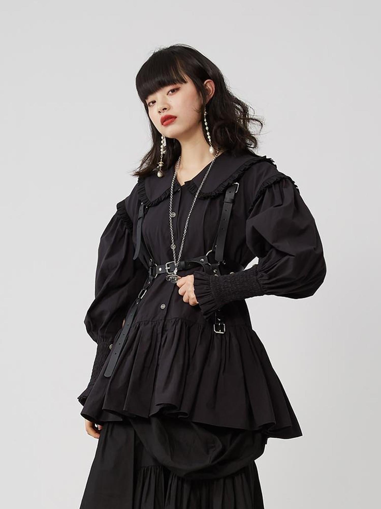 Sweet Mi Sweet Spice Moonlight Cotton Shirring Blouse