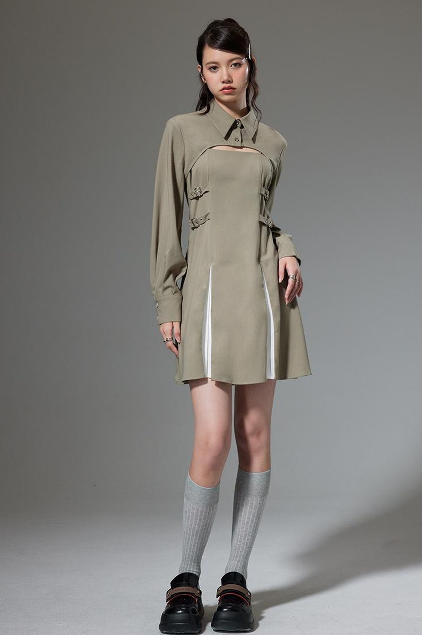 DIDDI MODA Sweet Spice Sleeve Slip Dress Set