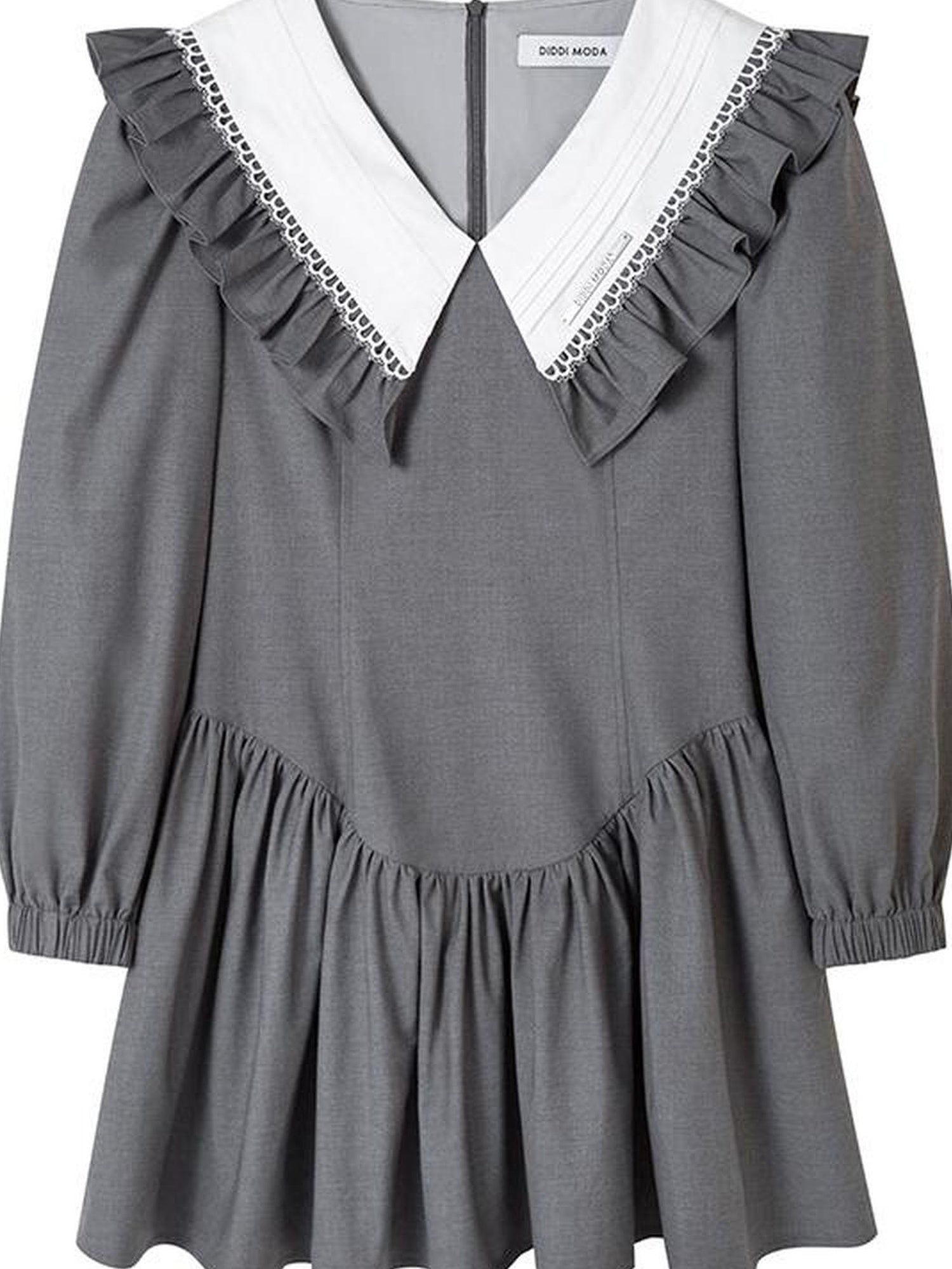 DIDDI MODA Sweet Vintage V Neck Peplum Dress
