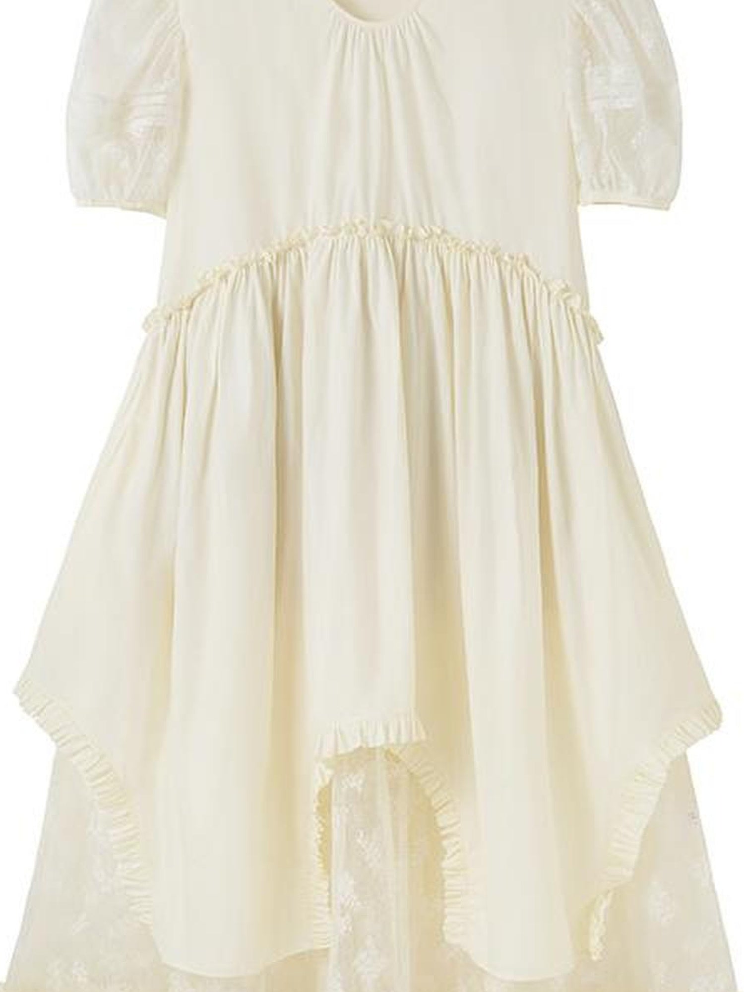 DIDDI MODA Sweetheart Lace Hem Shirt Dress