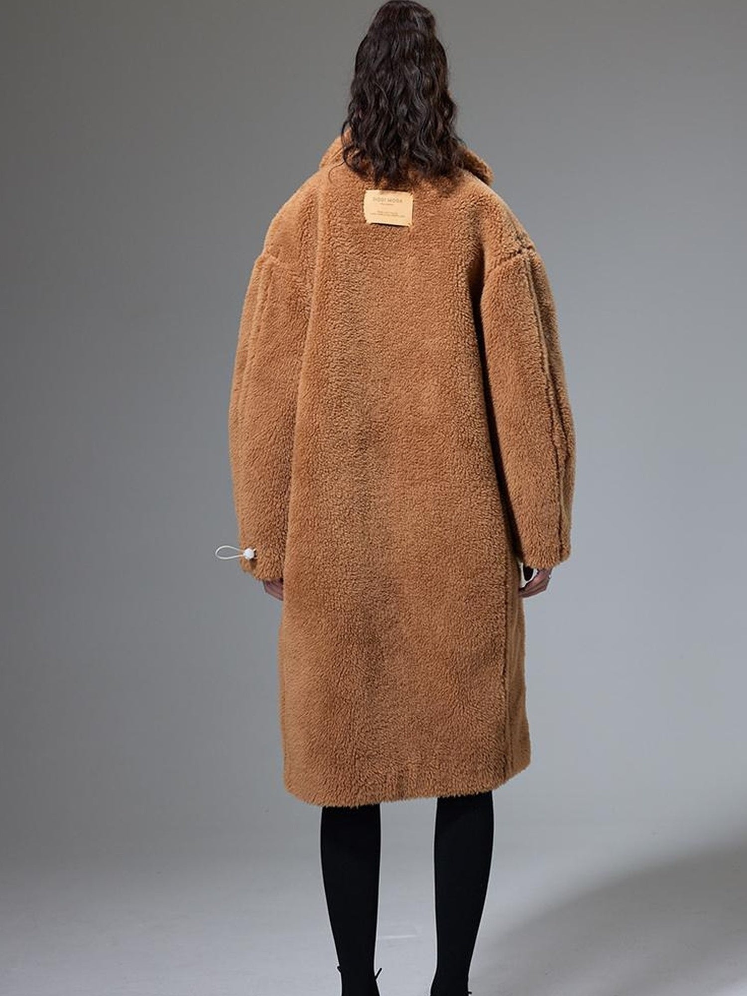 DIDDI MODA Teddy Bear Floral Patch Overcoat