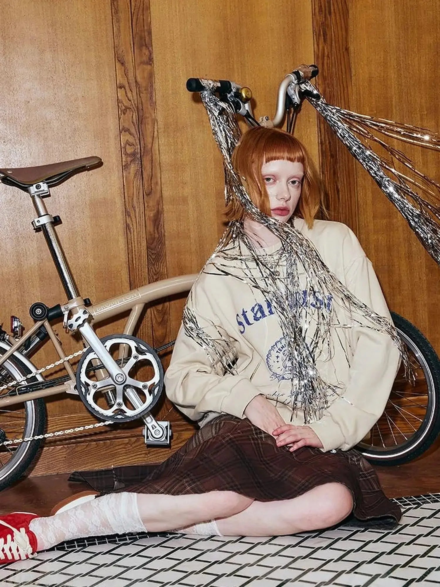 Tennis Shell Hand Drawn Slim Fit Fall Cotton Sweatshirt