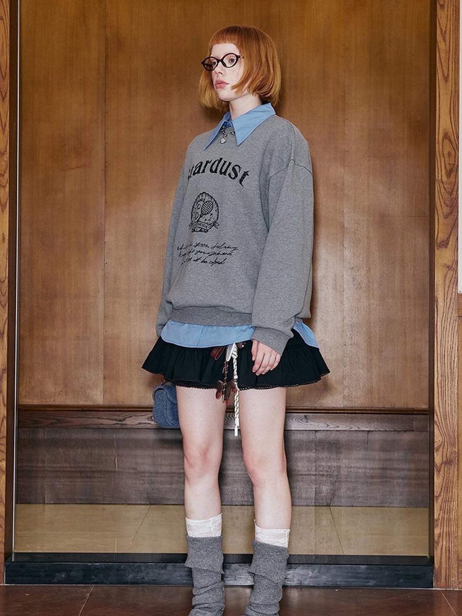 DIDDI MODA Tennis Shell Hand Drawn Slim Fit Fall Cotton Sweatshirt