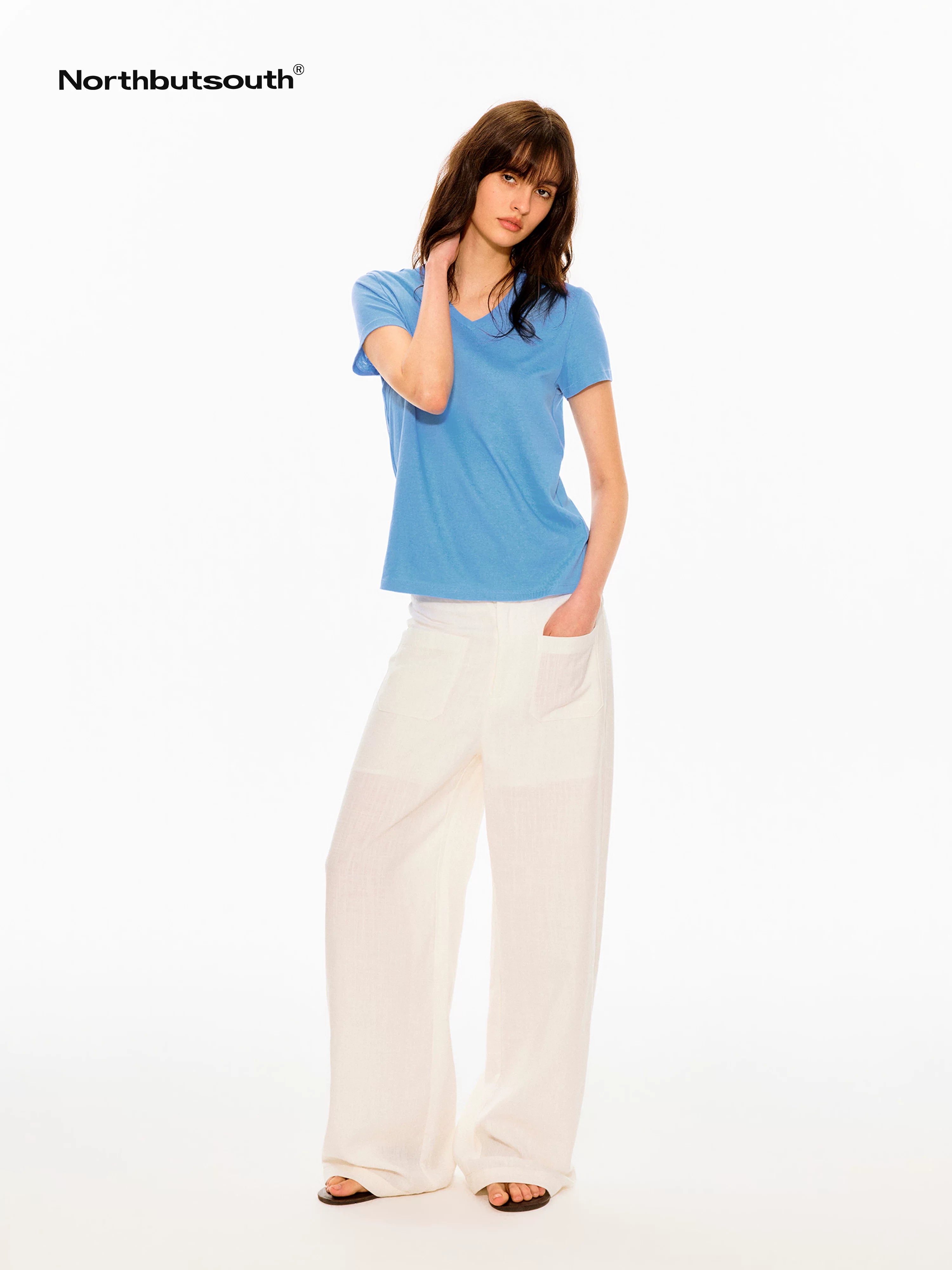 Textured Waistless Mid Low Rise Square Pocket Women&