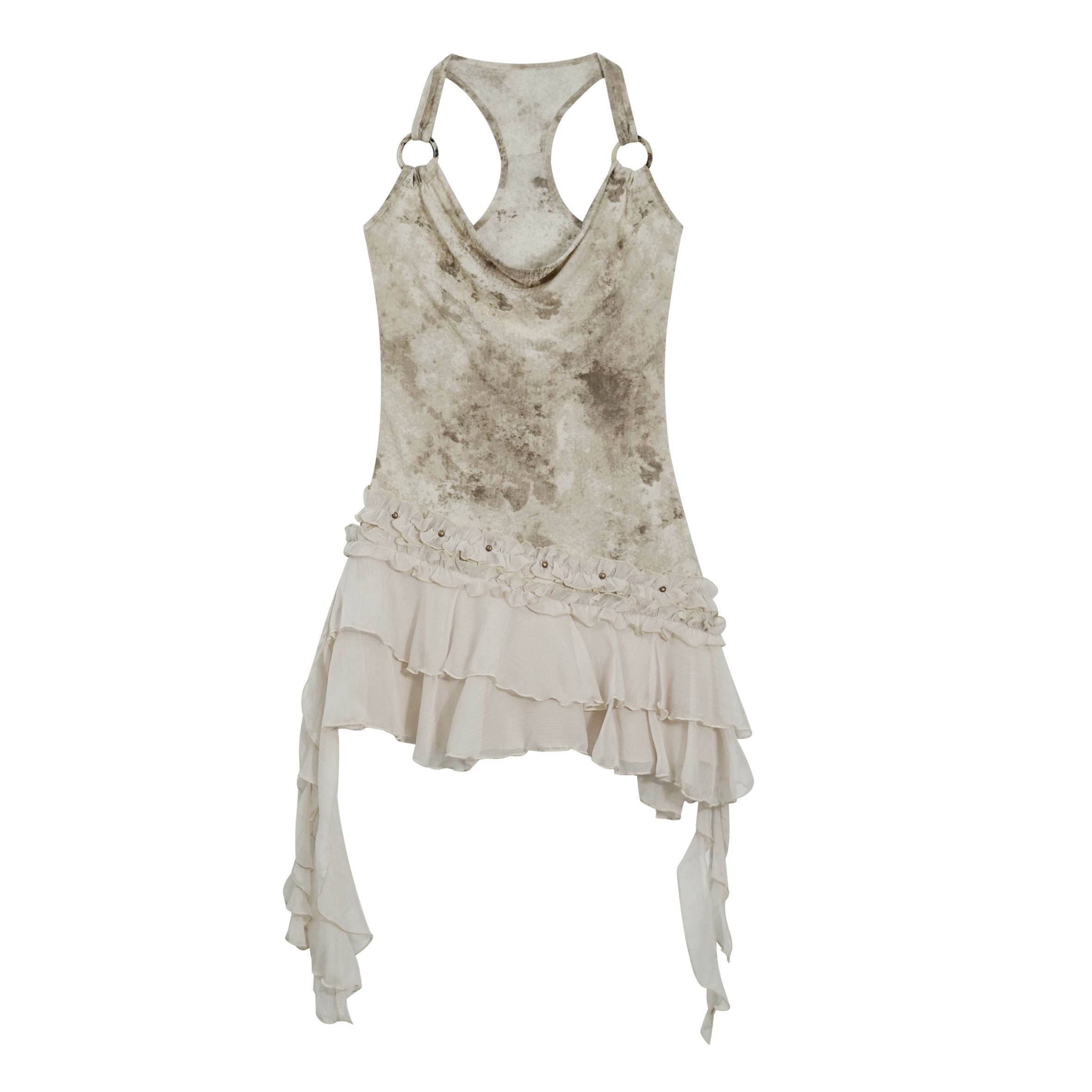 Update c Vintage Ombre Lace Trimmed Slit Sundress