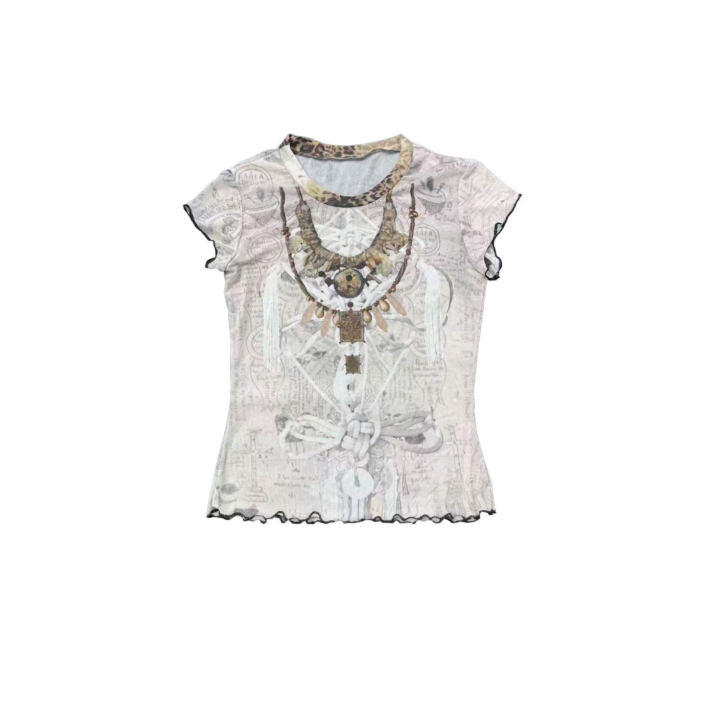 Ttsunami_Light_Grey_Ethnic_Print_Layered_Necklace_Women&