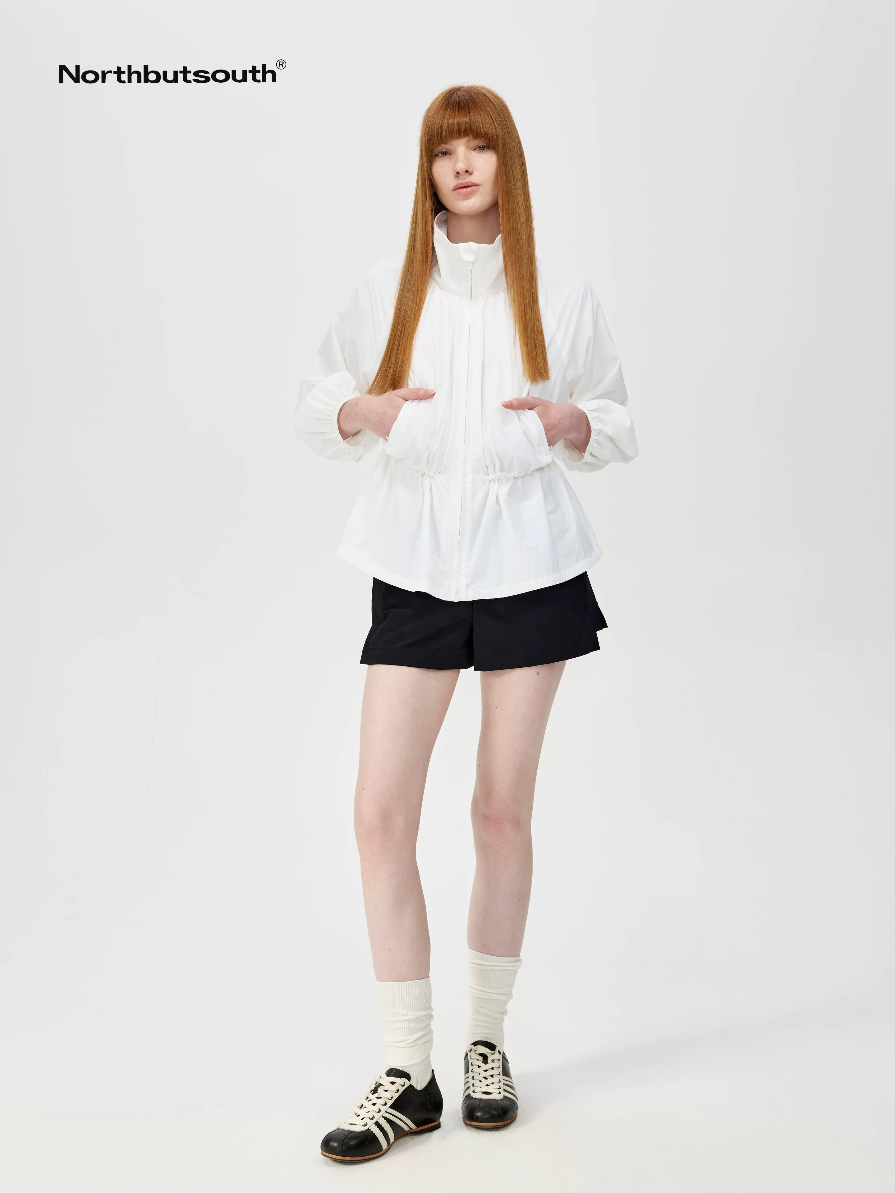 Umbrella Waist Tie Sun Protection Shirt V-neck T-shirt Long Sleeve
