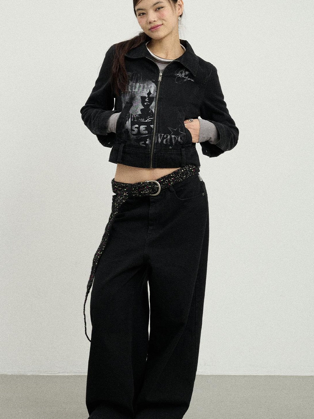 Achihara Unique Stylish Print Fleece Jacket For Women