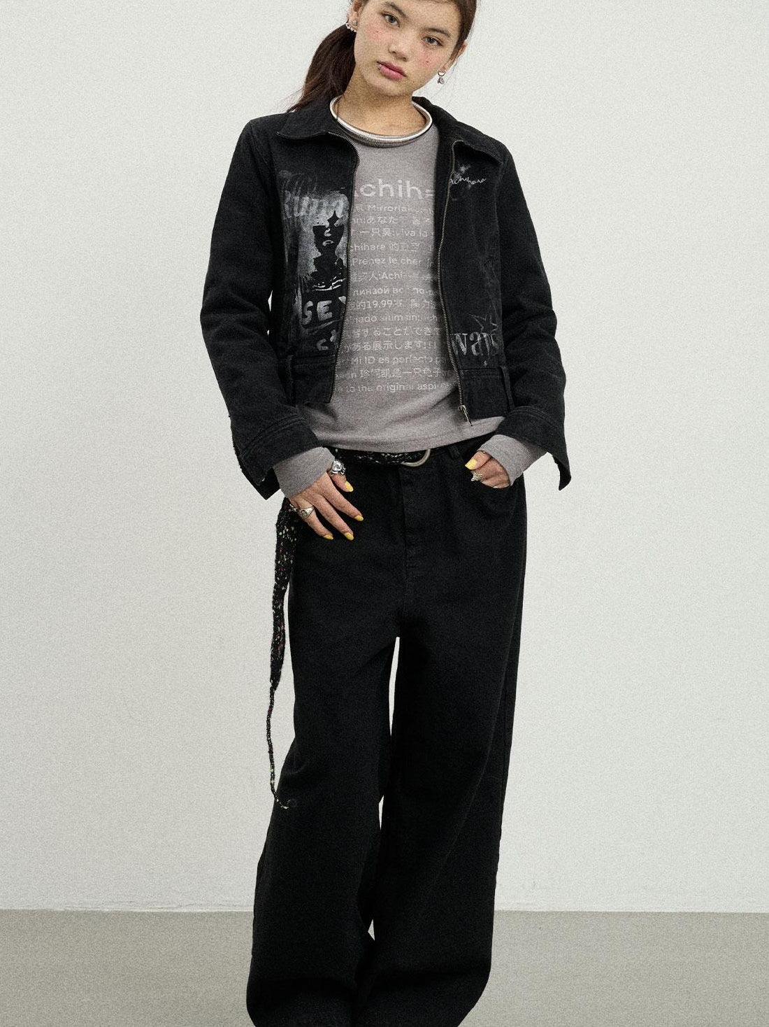 Achihara Unique Stylish Print Fleece Jacket For Women