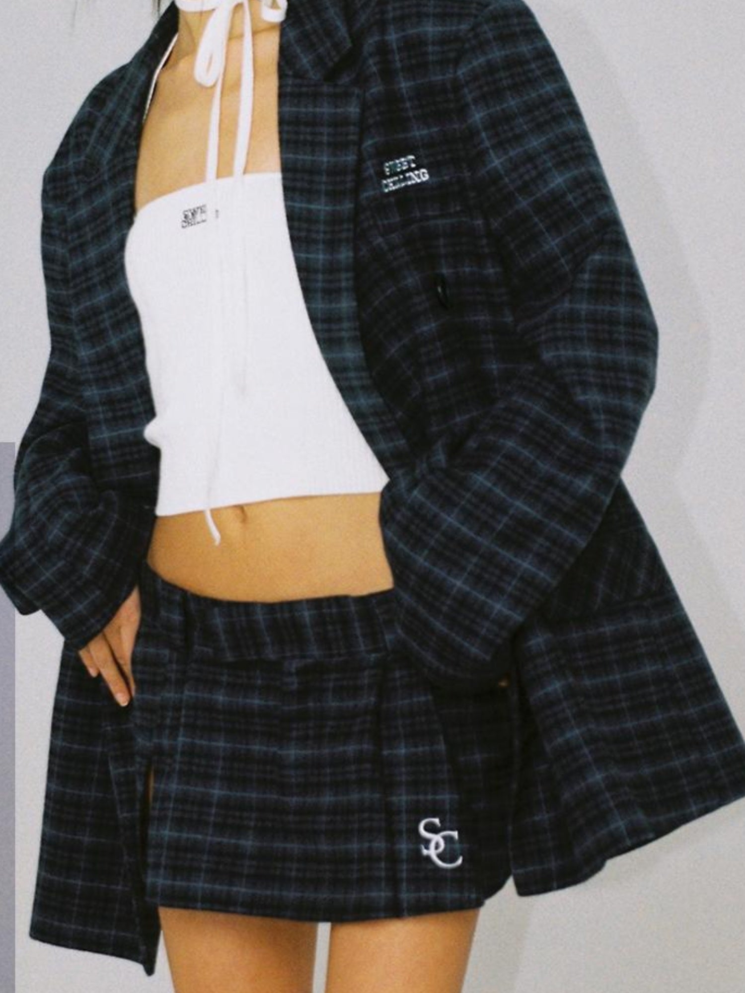 SweetChilling Unisex Boyfriend Plaid Wool Blazer Casual Jacket