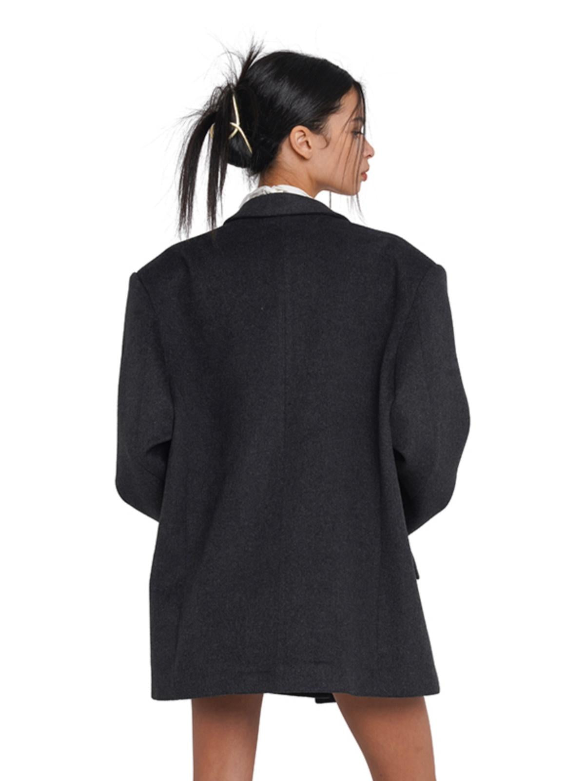 SweetChilling Unisex Boyfriend Plaid Wool Blazer Casual Jacket