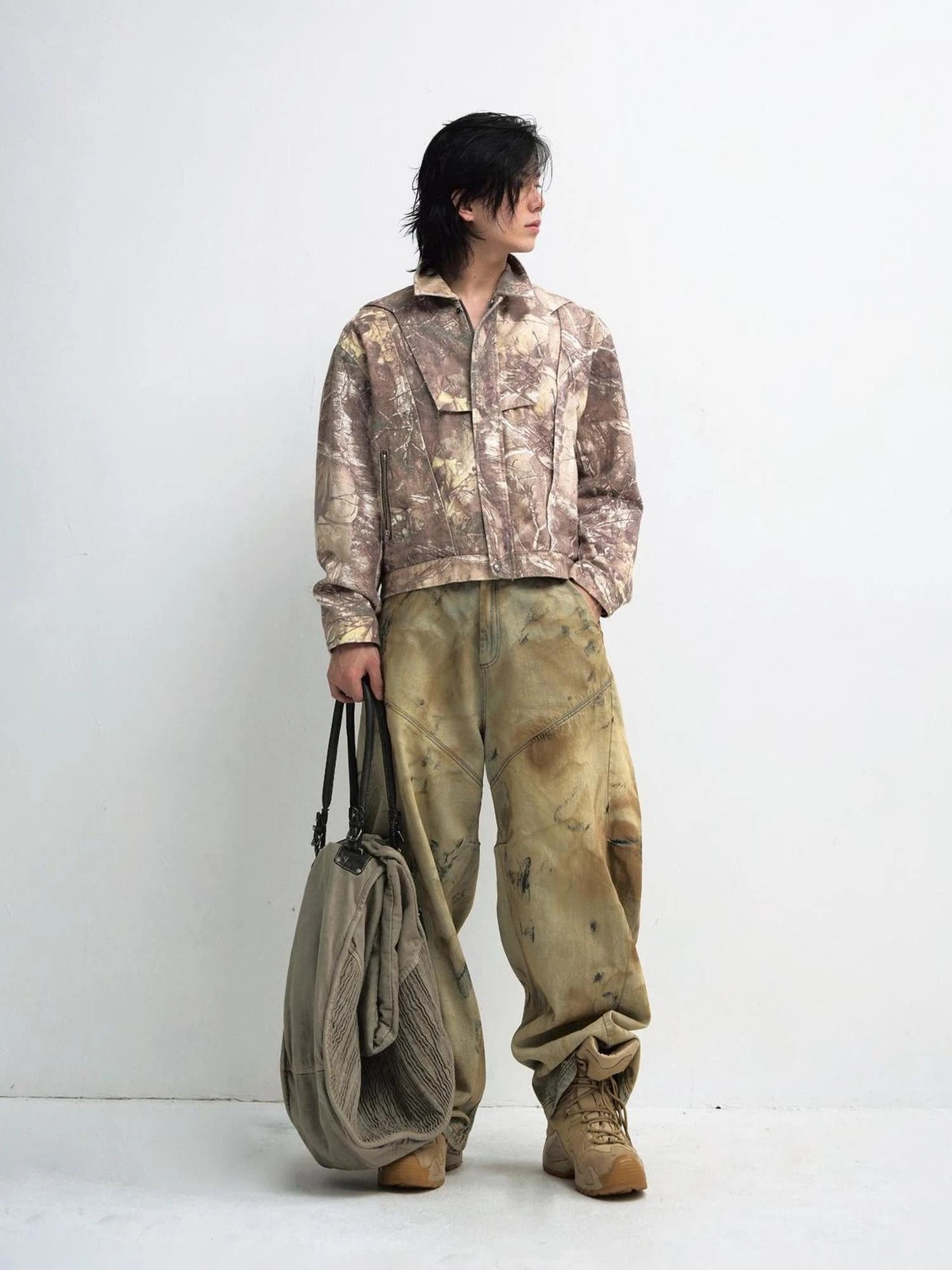 Unisex Camo Twig Washed Work Jacket