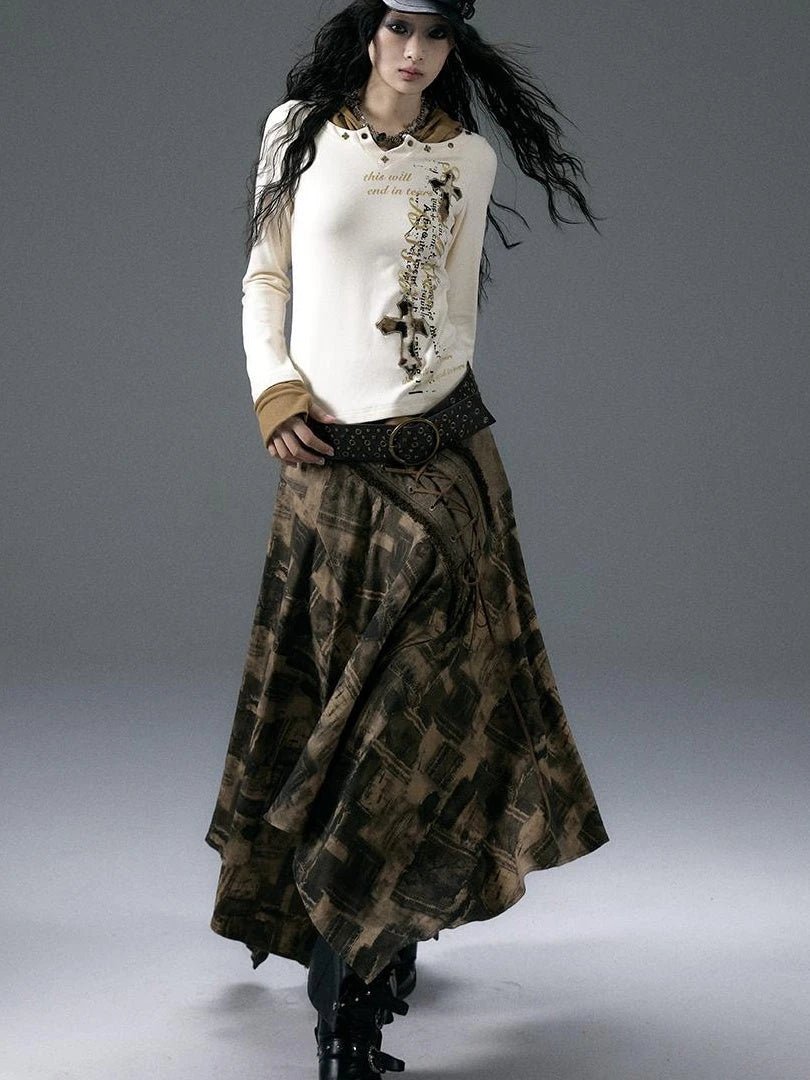 Urban Punk Rock Studded Asymmetrical Long Dresses