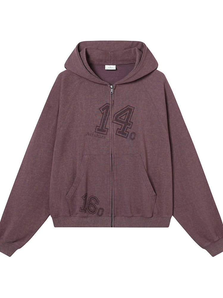 Renaissance Washed Hoodie V-Neck T-Shirt Long-Sleeve