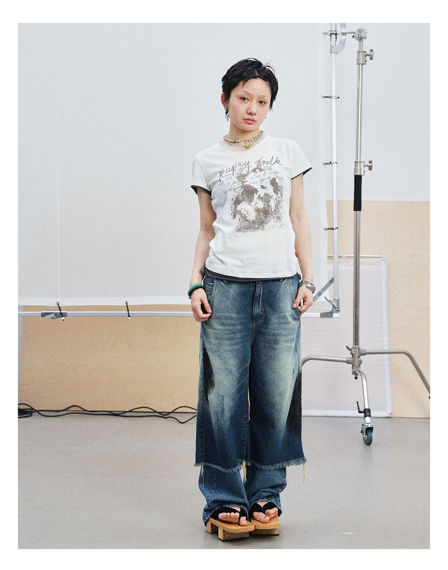 Achihara Vintage Sunscreen Pure Color Long Sleeve T Shirt