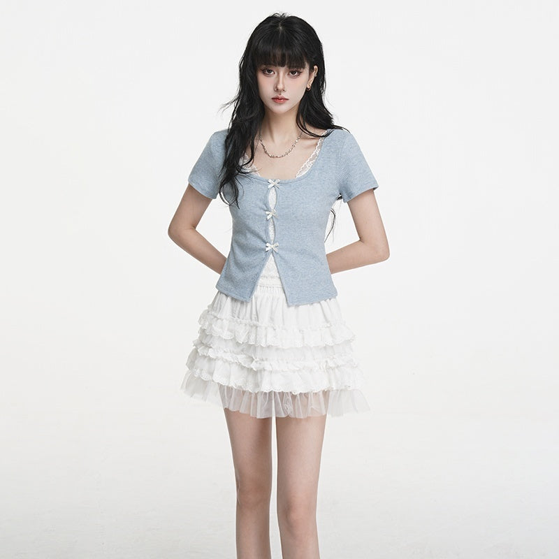 VEEMIX_Sweet_Lace_Patchwork_Faux_Two_Piece_Slim_Fit_Women&