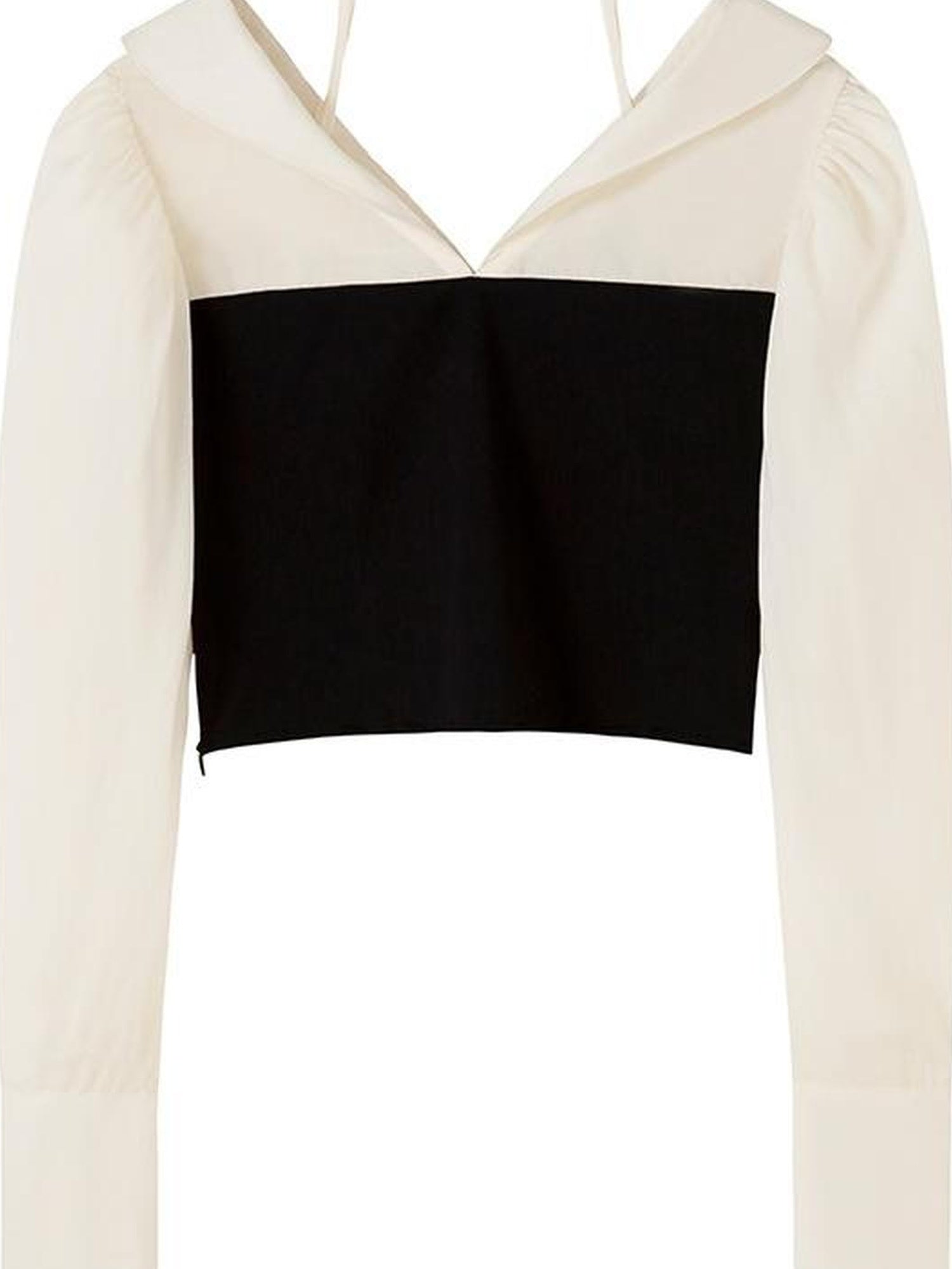 DIDDI MODA V Neck Contrast Spliced Sunshield Shirt