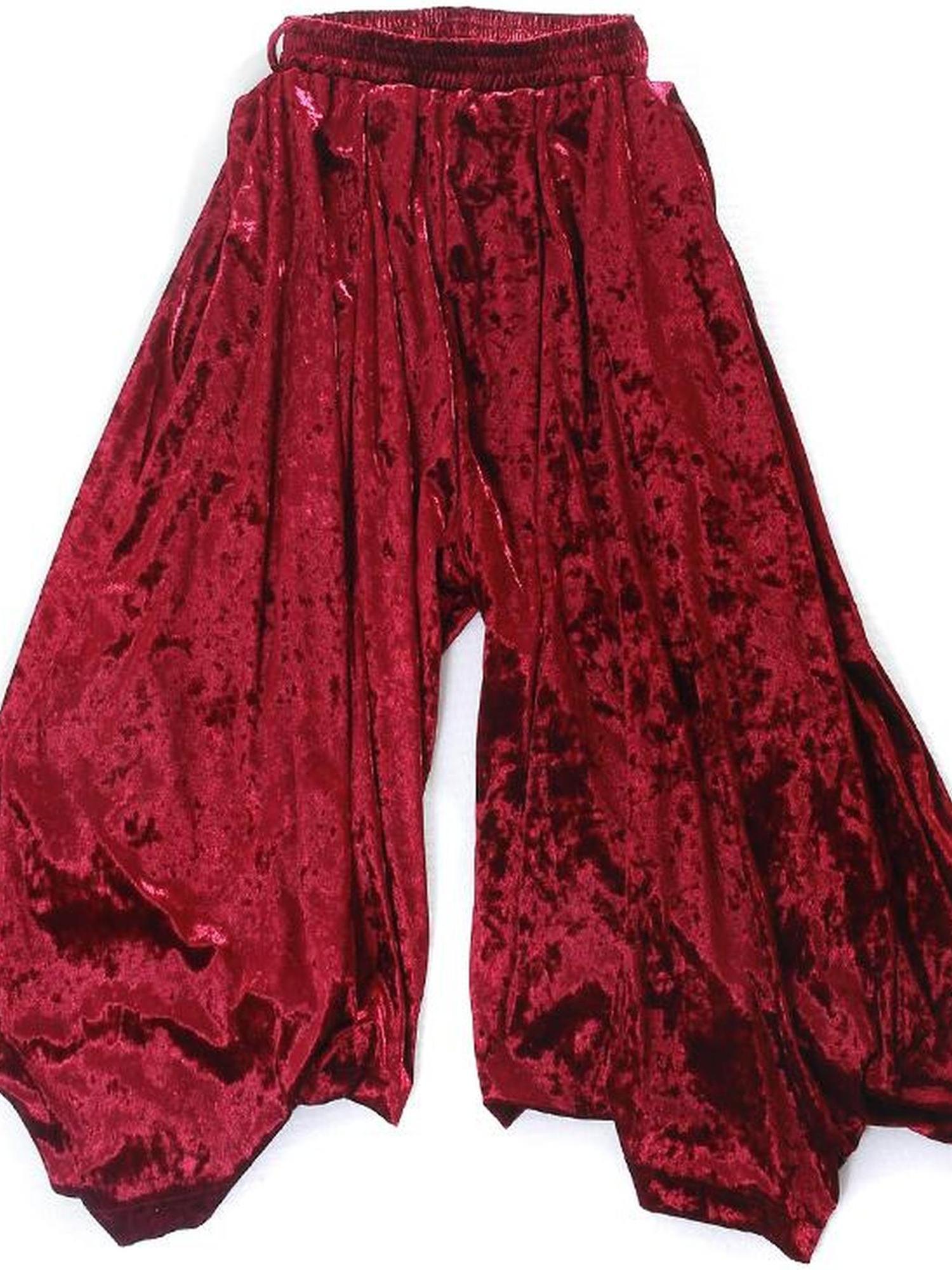 Sweet Mi Velvet Vintage Wide Leg Palazzo Pant Skirt