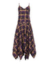 Floral Print Asymmetric Hem Slip Dress