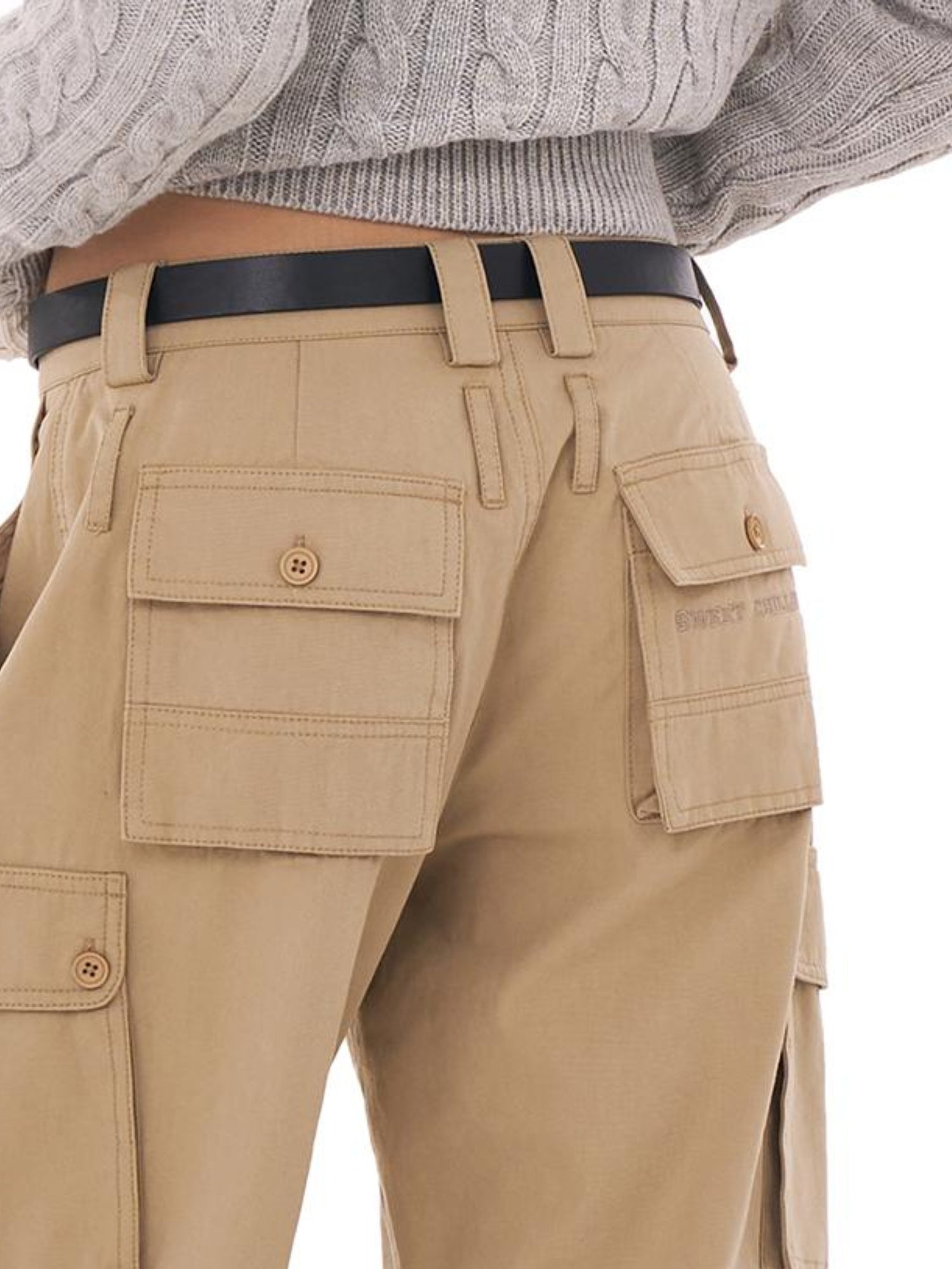 SweetChilling Vintage American Cargo Pants With Multi-Pockets Workwear Pants